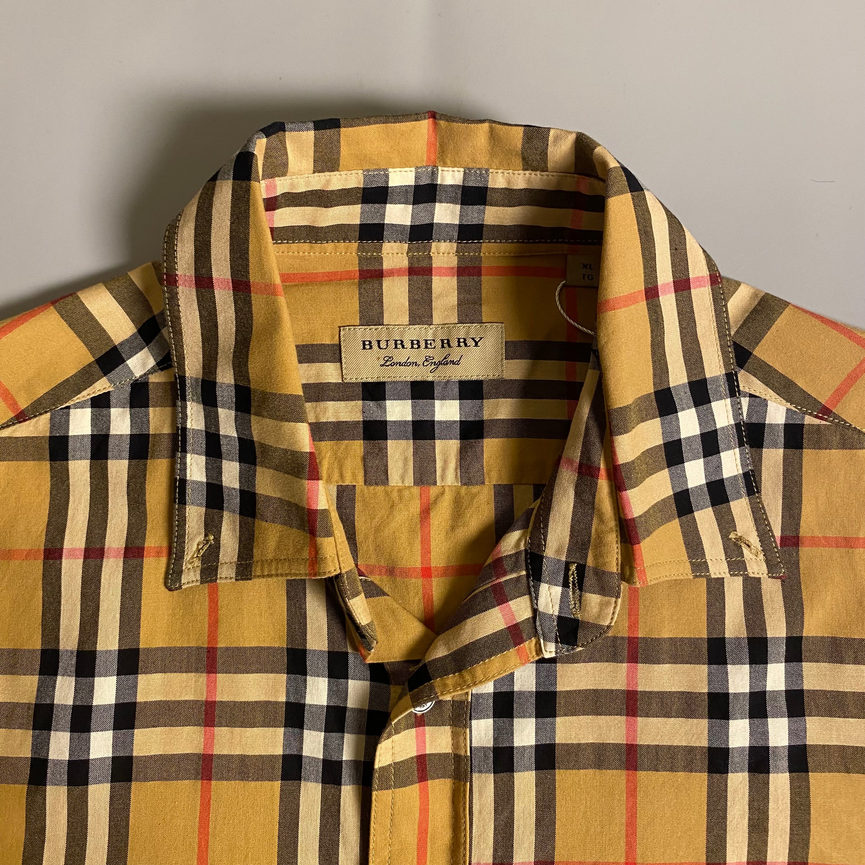 Burberry Vintage Check pattern cotton shirt in archive beige