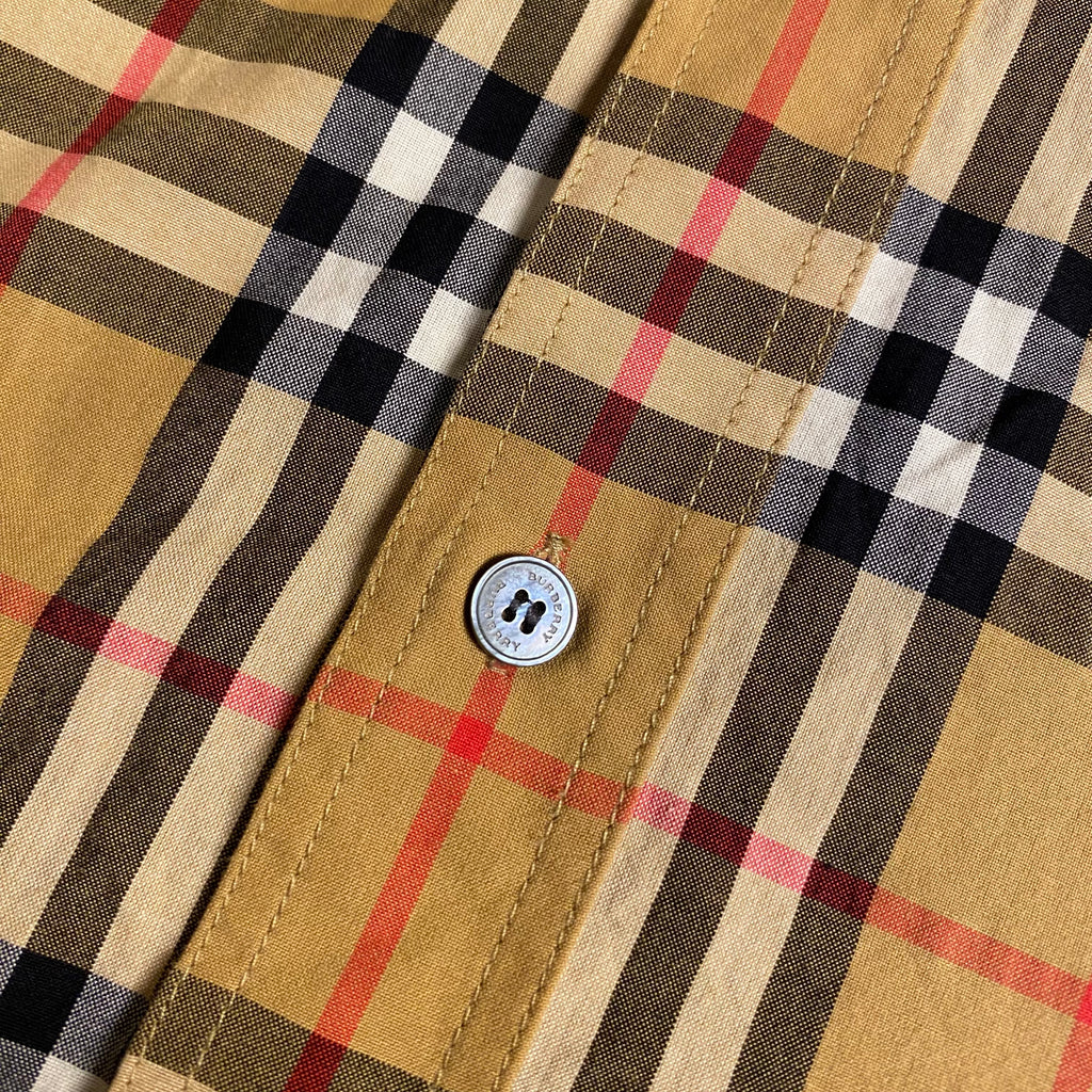 Burberry Vintage Check pattern cotton shirt in archive beige