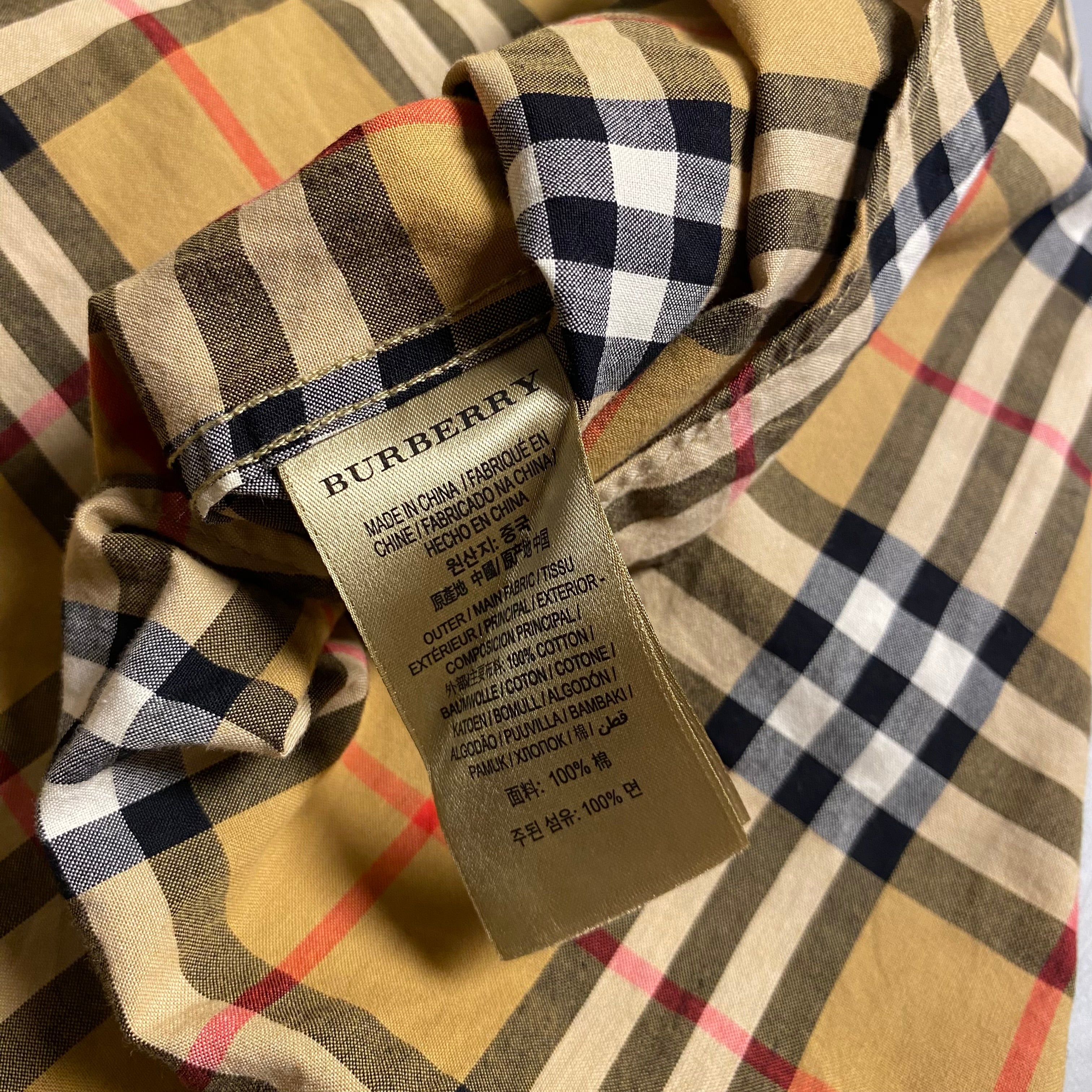 Burberry Vintage Check pattern cotton shirt in archive beige