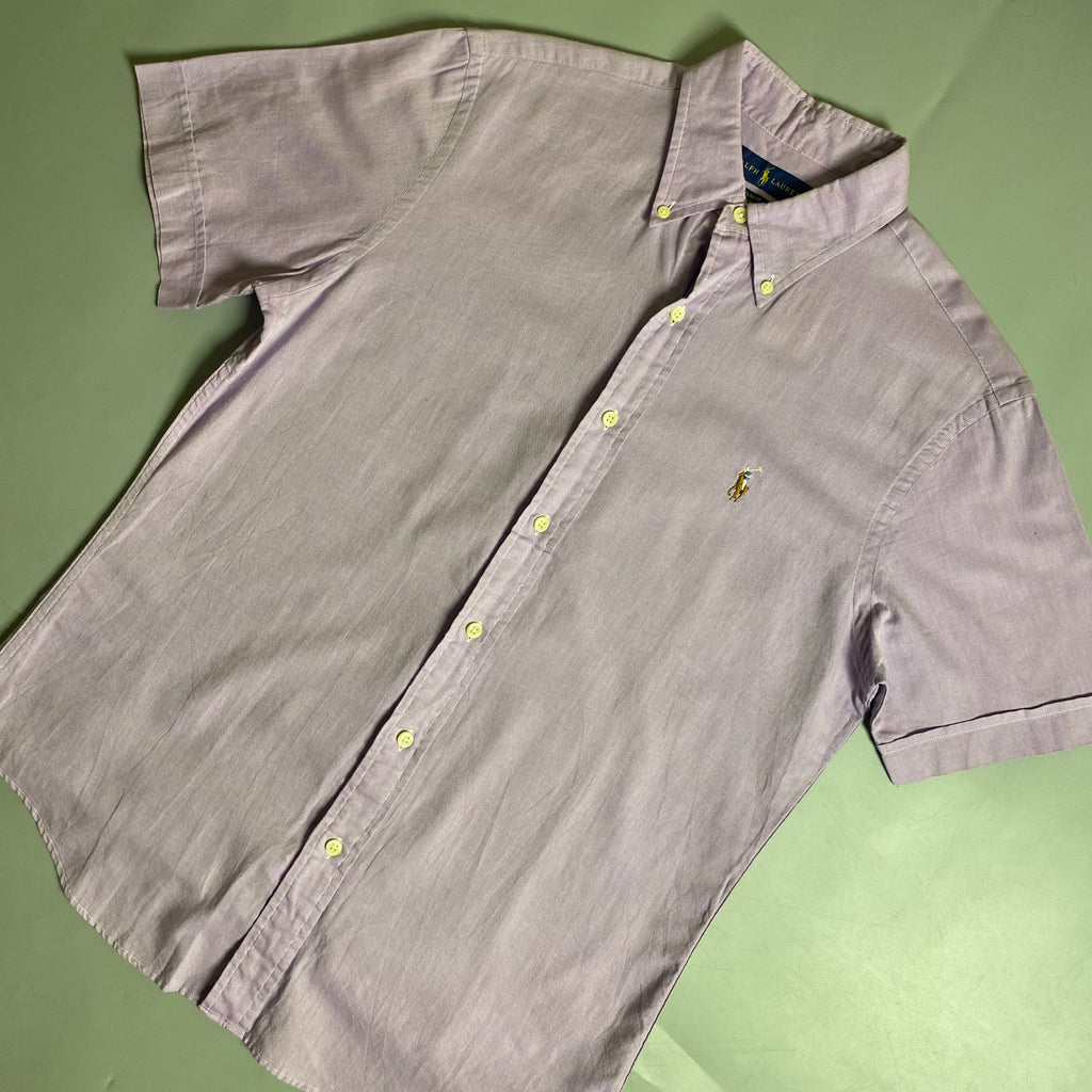 Polo Ralph Lauren Chambray Oxford Button Down Long Sleeve in Purple Colorway