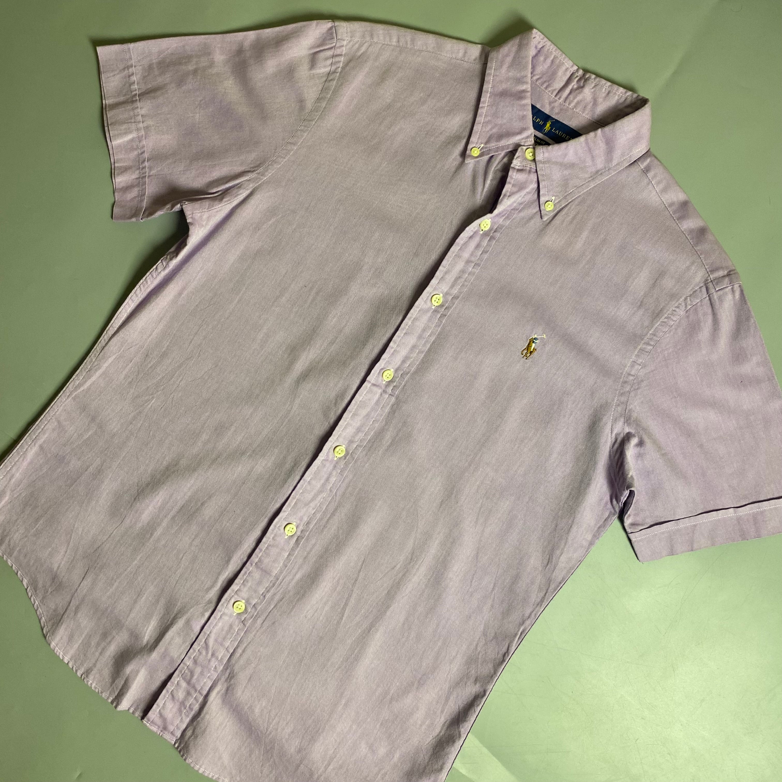 Polo Ralph Lauren Chambray Oxford Button Down Long Sleeve in Purple Colorway