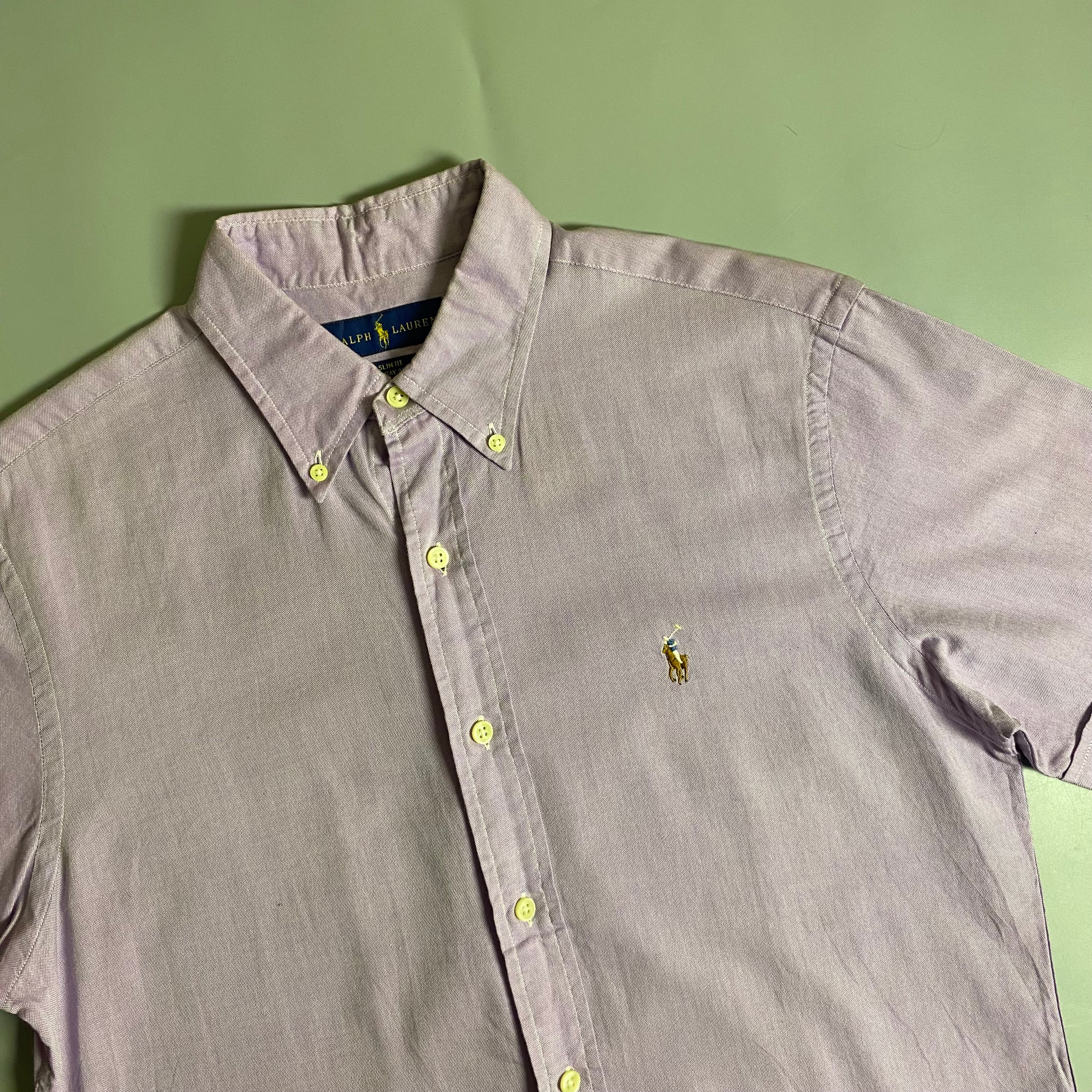 Polo Ralph Lauren Chambray Oxford Button Down Long Sleeve in Purple Colorway