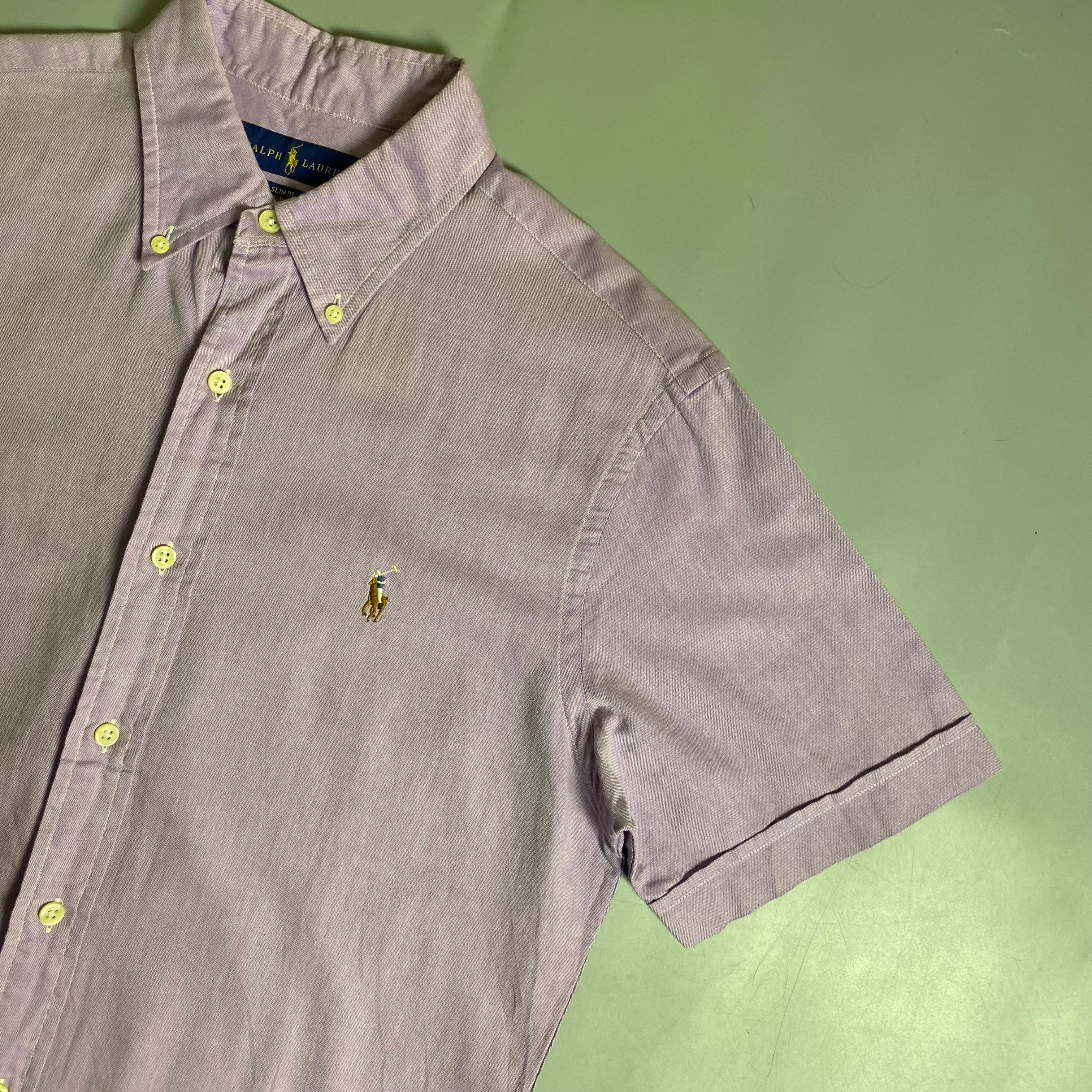 Polo Ralph Lauren Chambray Oxford Button Down Long Sleeve in Purple Colorway