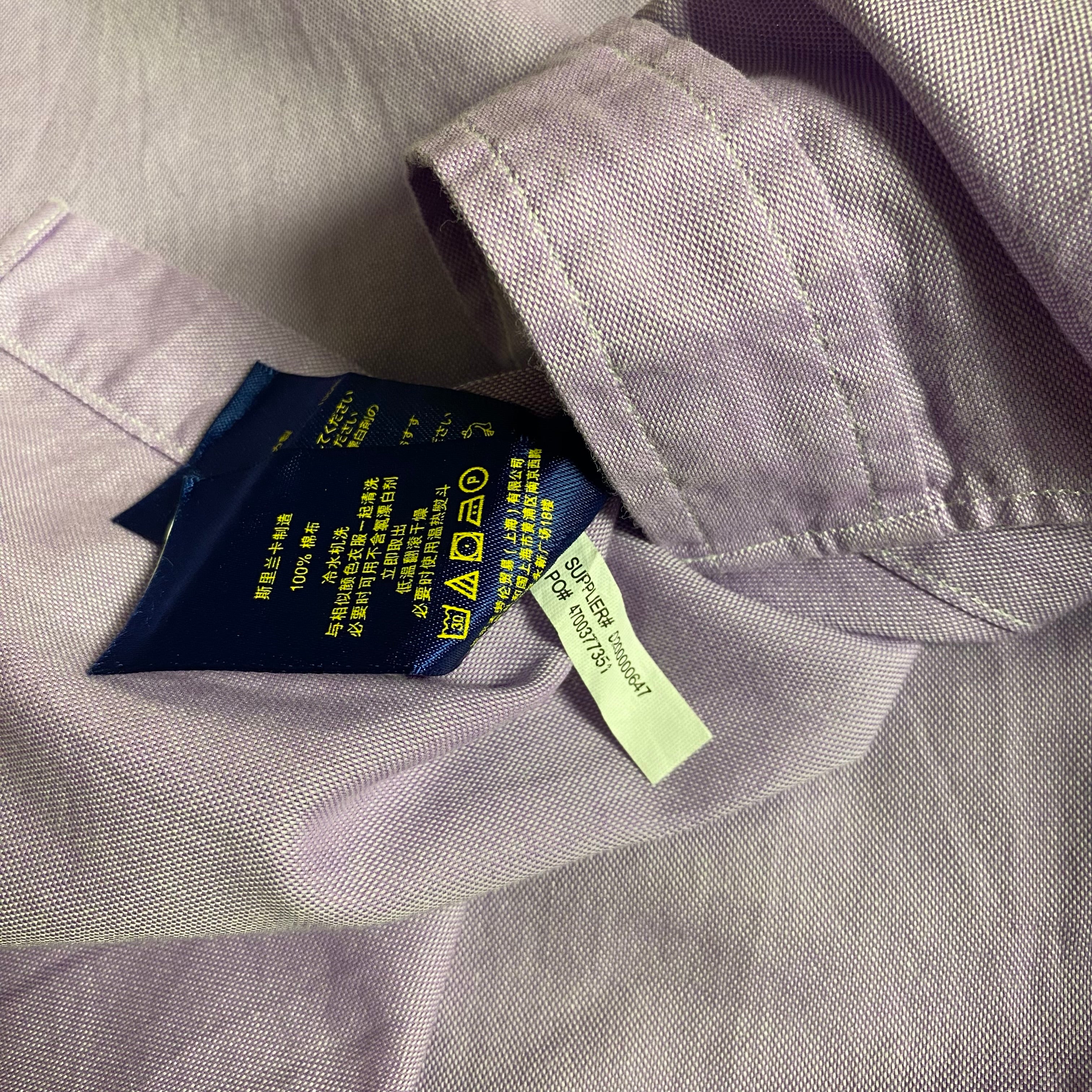Polo Ralph Lauren Chambray Oxford Button Down Long Sleeve in Purple Colorway