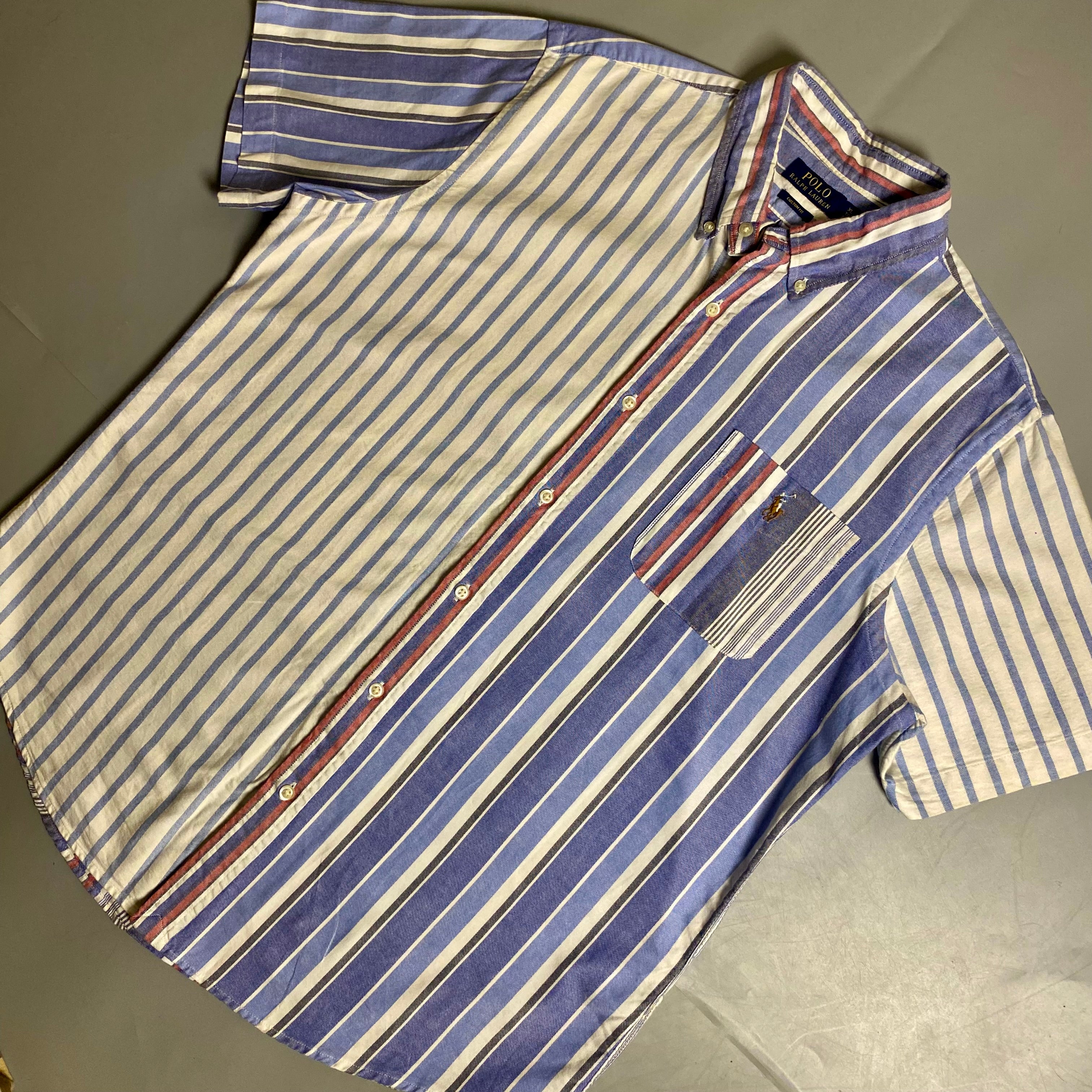 Polo Ralph Lauren Colorblocked Stripe Oxford short-sleeve shirt