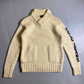 Polo Jeans Co. Ralph Lauren cream-colored 100% wool chunky knit sweater