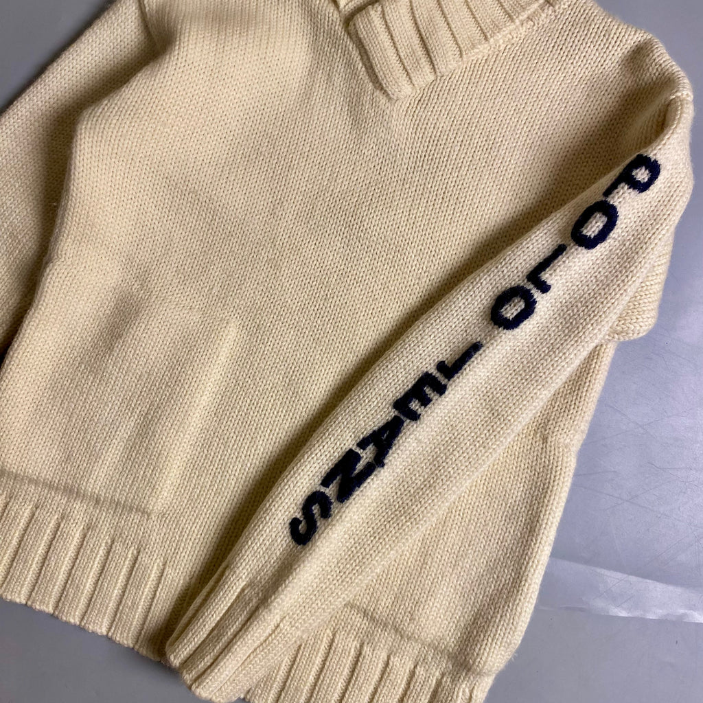 Polo Jeans Co. Ralph Lauren cream-colored 100% wool chunky knit sweater
