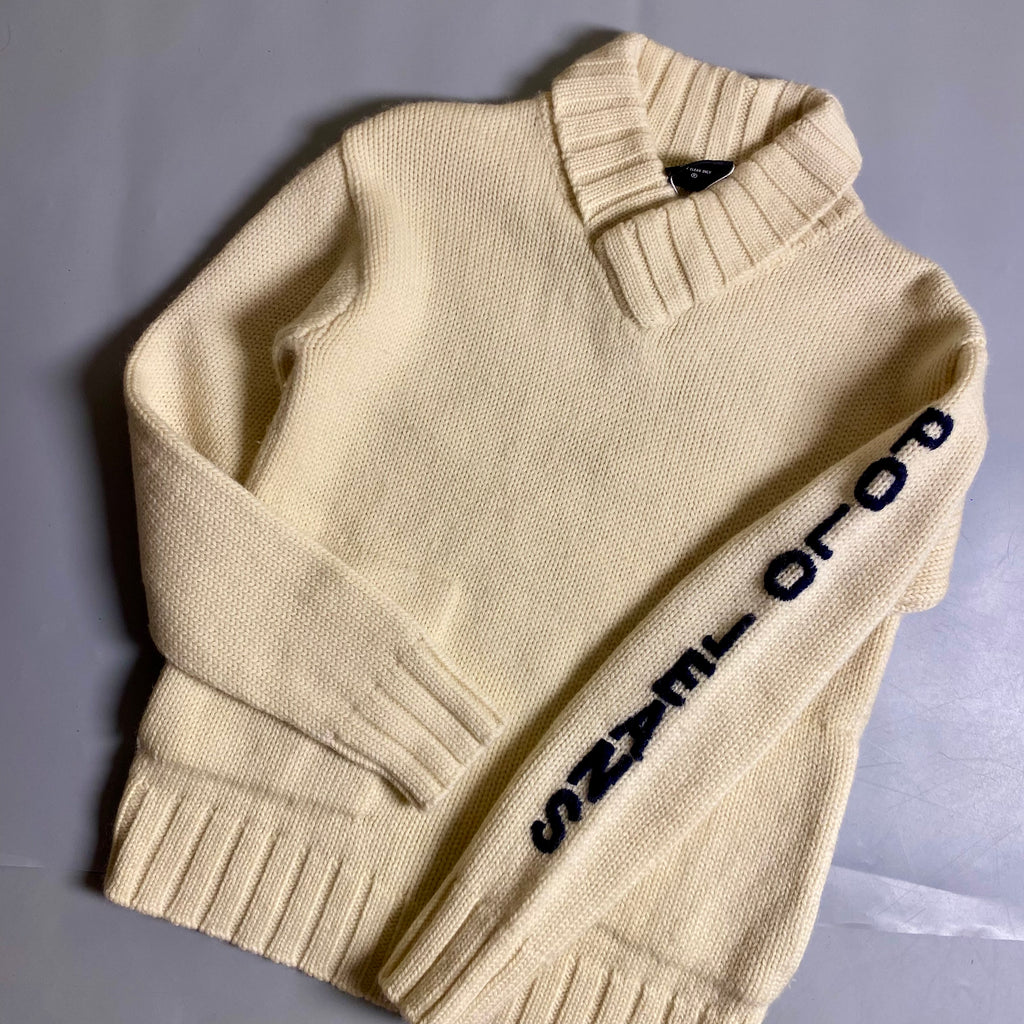 Polo Jeans Co. Ralph Lauren cream-colored 100% wool chunky knit sweater