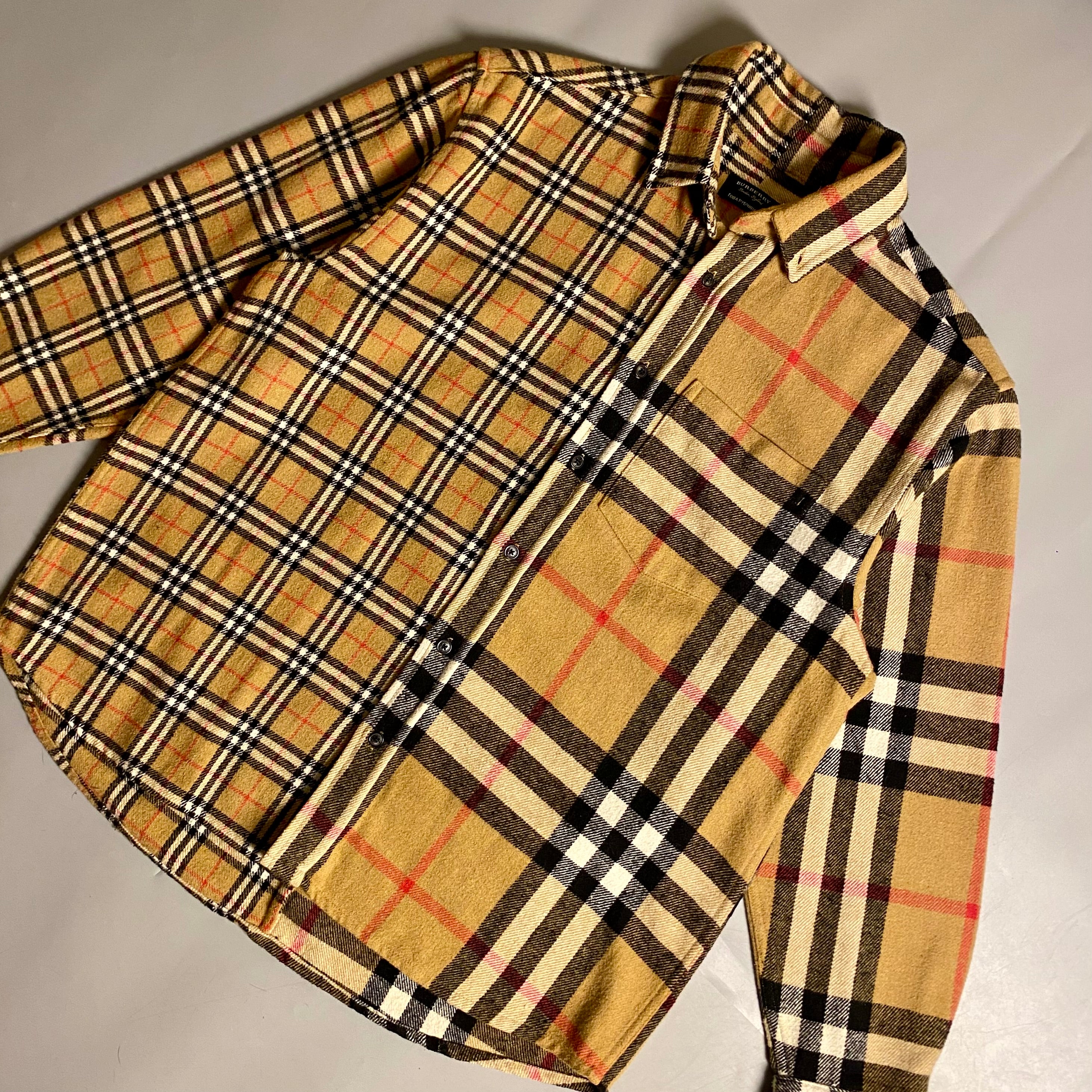 Burberry x Gosha Rubchinskiy Split Exploded Check Wool Flannel Shirt