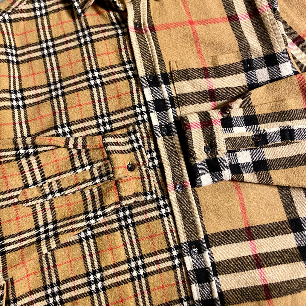 Burberry x Gosha Rubchinskiy Split Exploded Check Wool Flannel Shirt