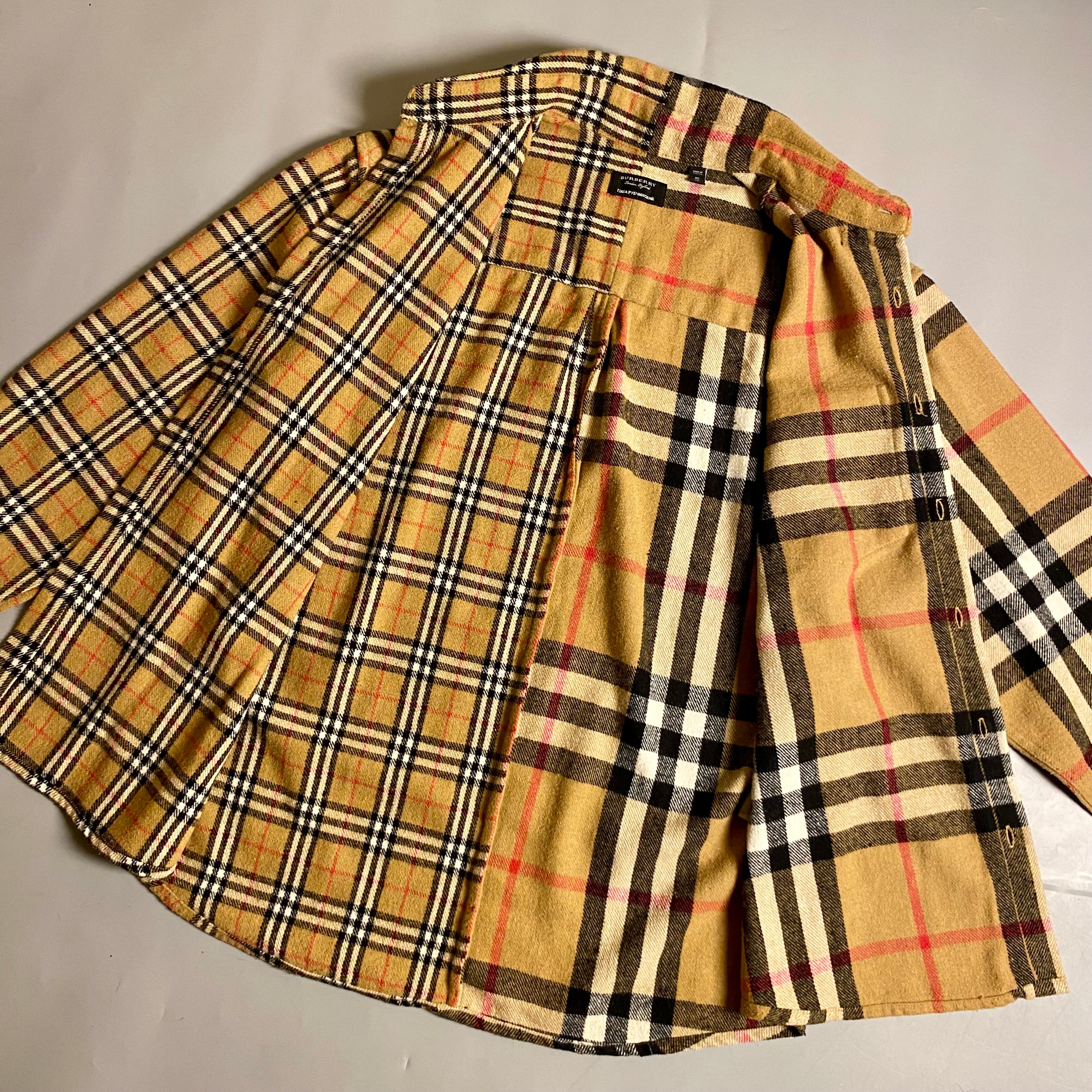 Burberry x Gosha Rubchinskiy Split Exploded Check Wool Flannel Shirt