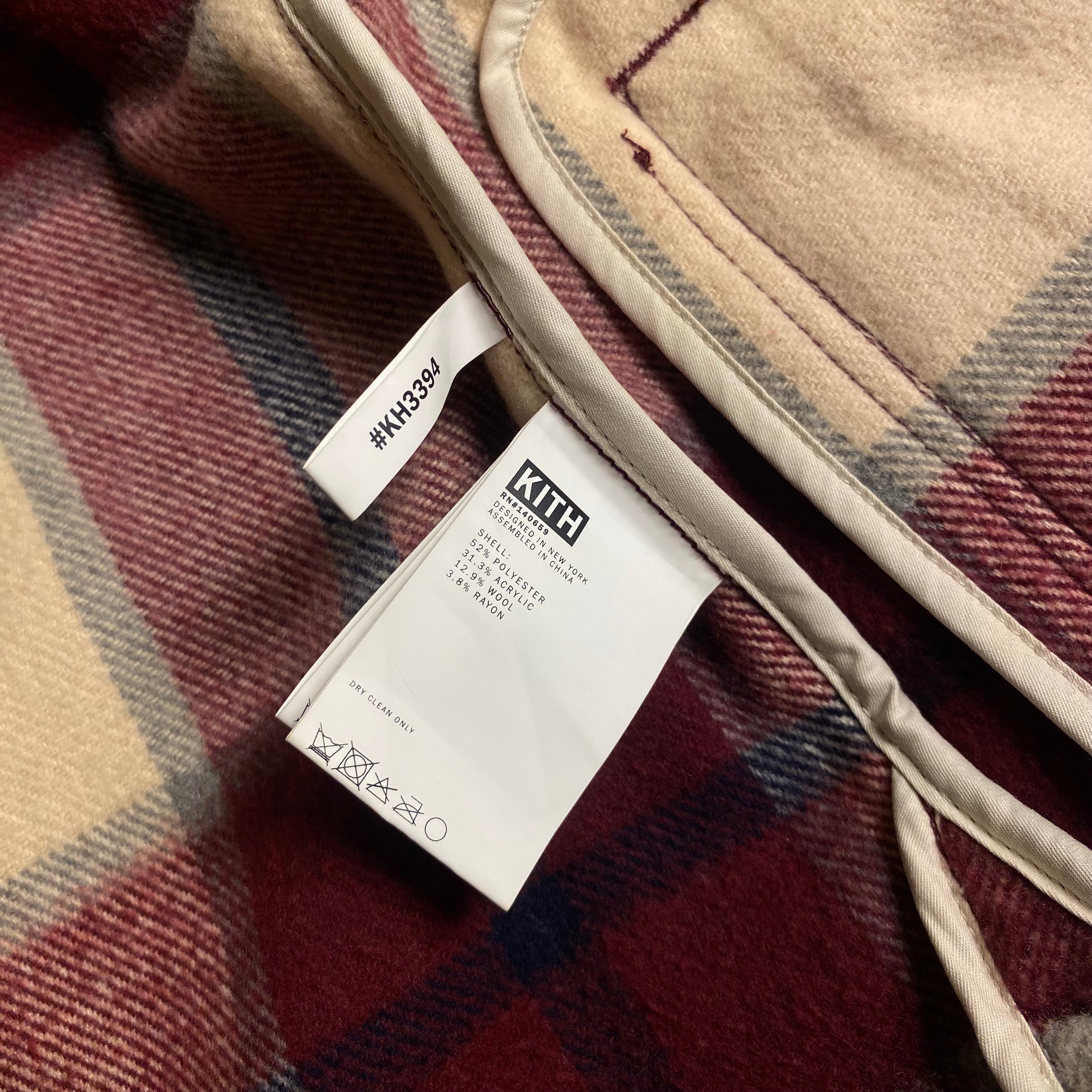 Kith Plaid Hooded Ginza Shirt in the Burgundy Plaid colorway