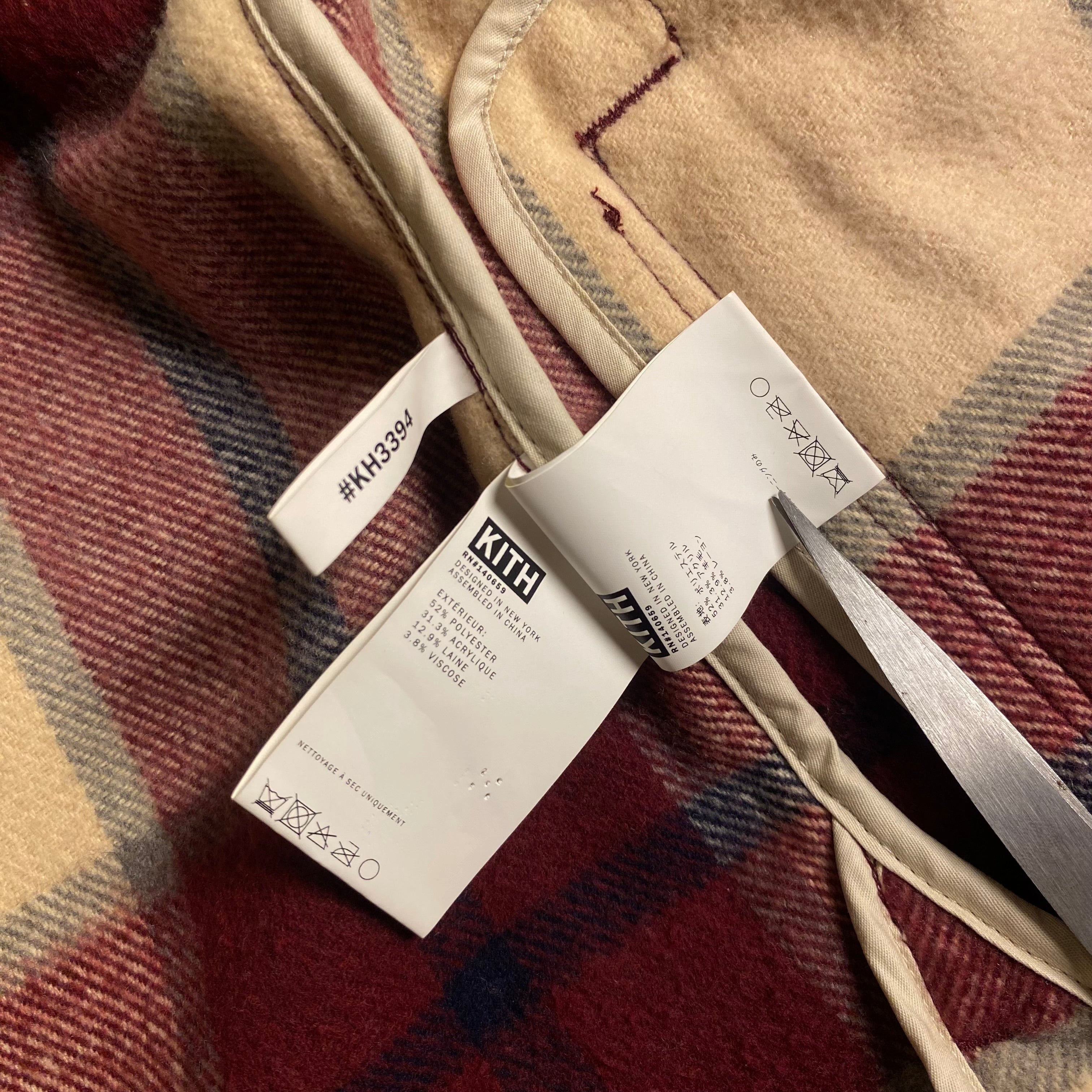 Kith Plaid Hooded Ginza Shirt in the Burgundy Plaid colorway