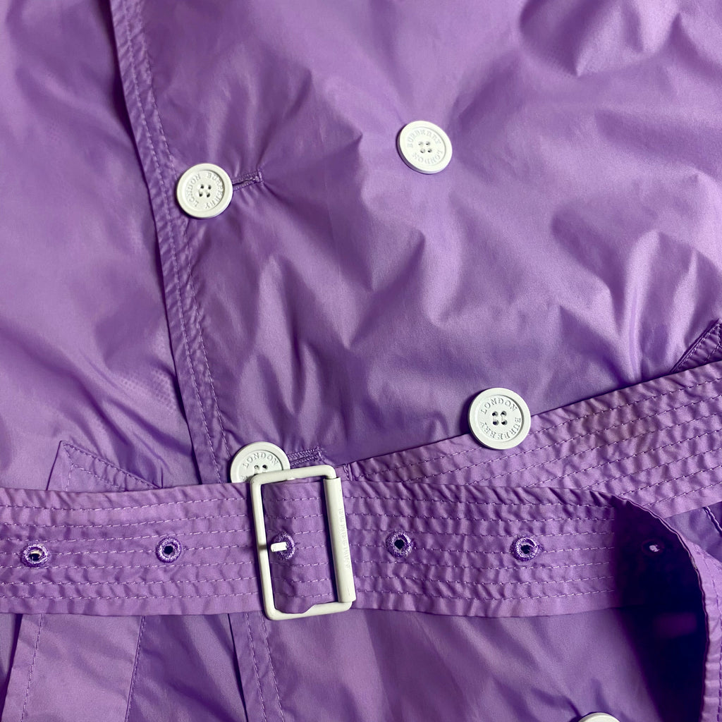 Burberry London lavender-purple nylon trench coat