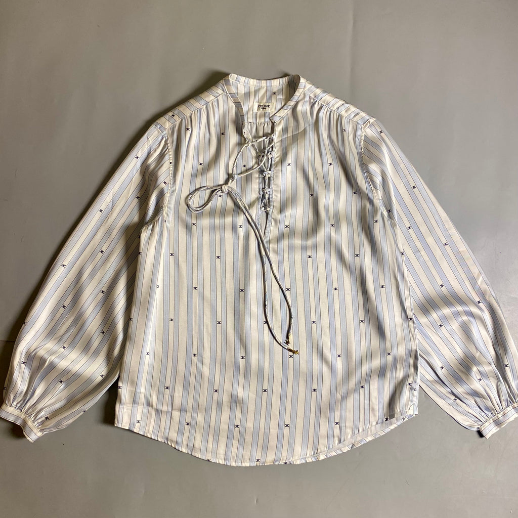 Celine Romy Blouse in Striped Silk