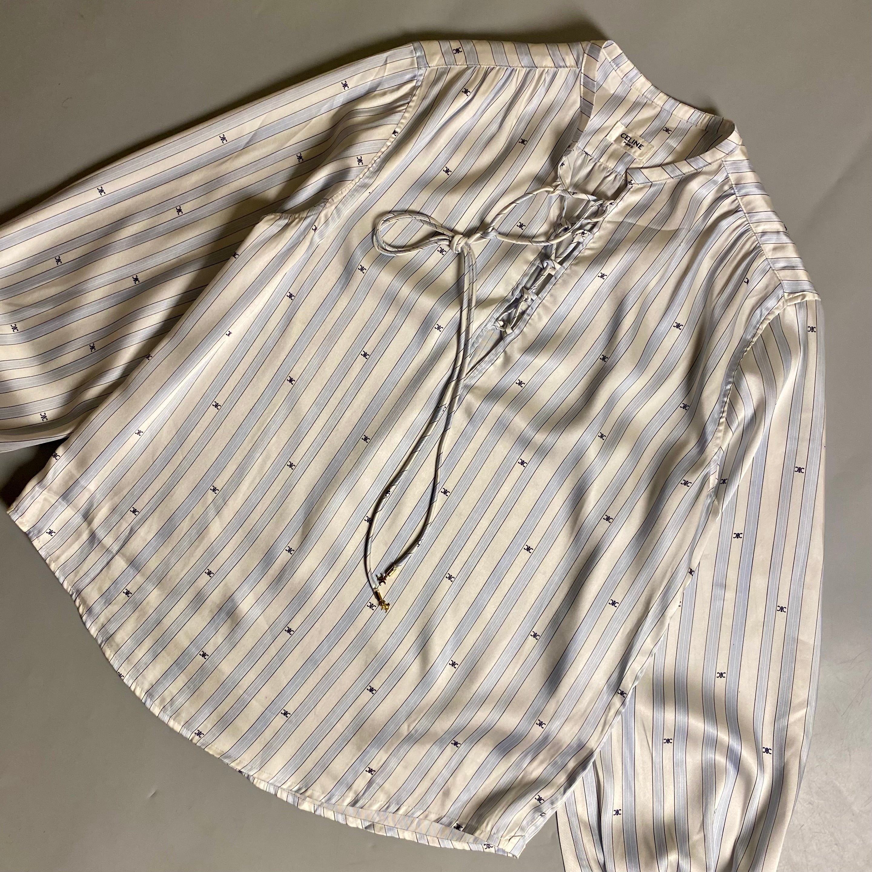 Celine Romy Blouse in Striped Silk