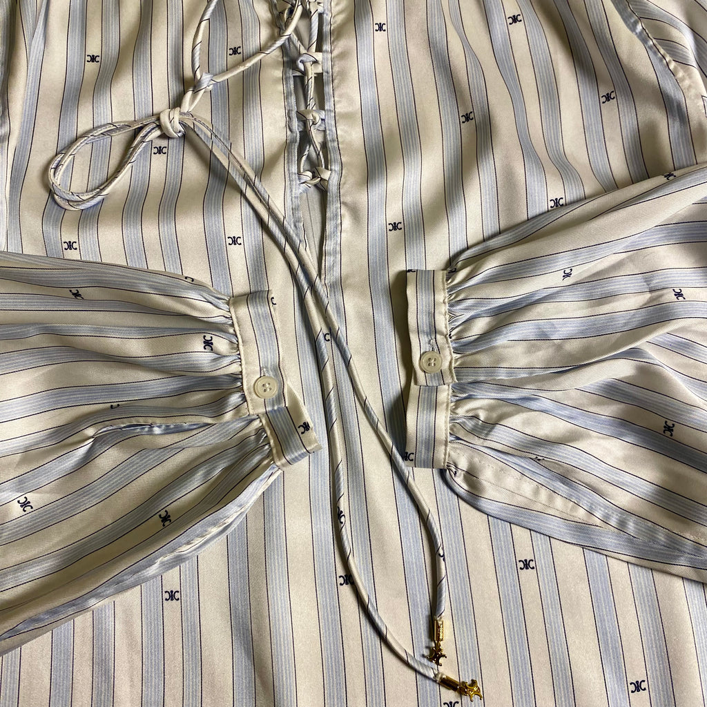 Celine Romy Blouse in Striped Silk