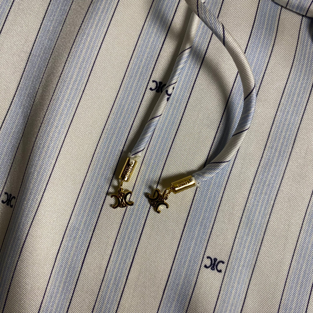 Celine Romy Blouse in Striped Silk
