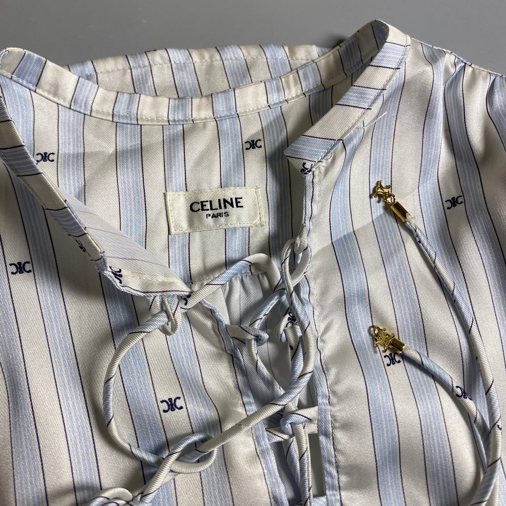 Celine Romy Blouse in Striped Silk