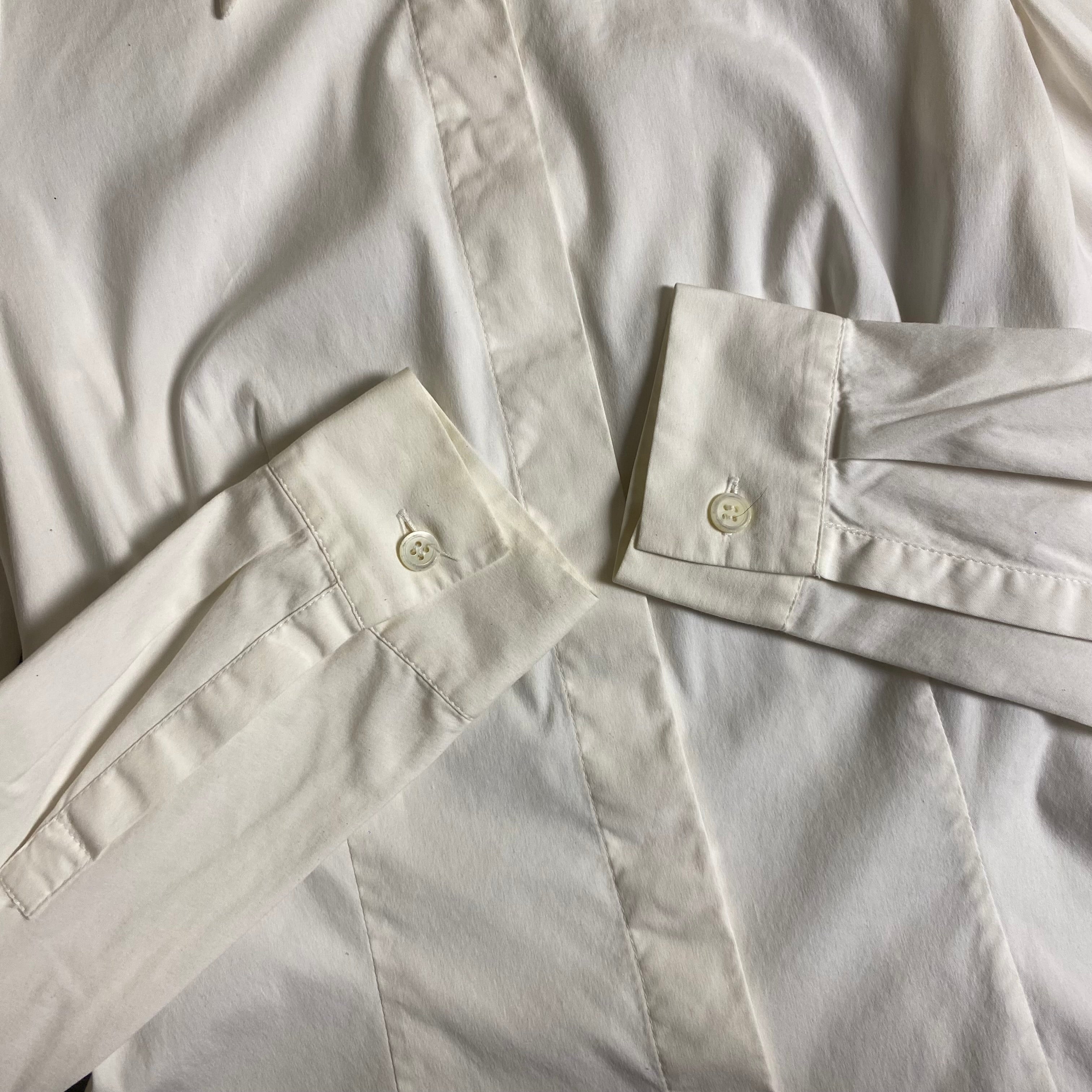 Prada long-sleeve button-up blouse in white