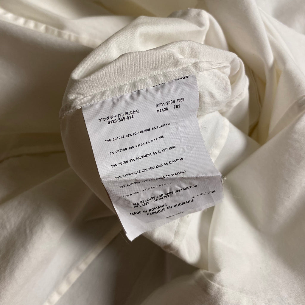 Prada long-sleeve button-up blouse in white