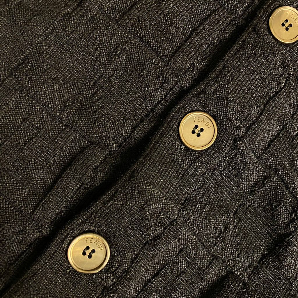 Fendi Zucca monogram textured wool cardigan