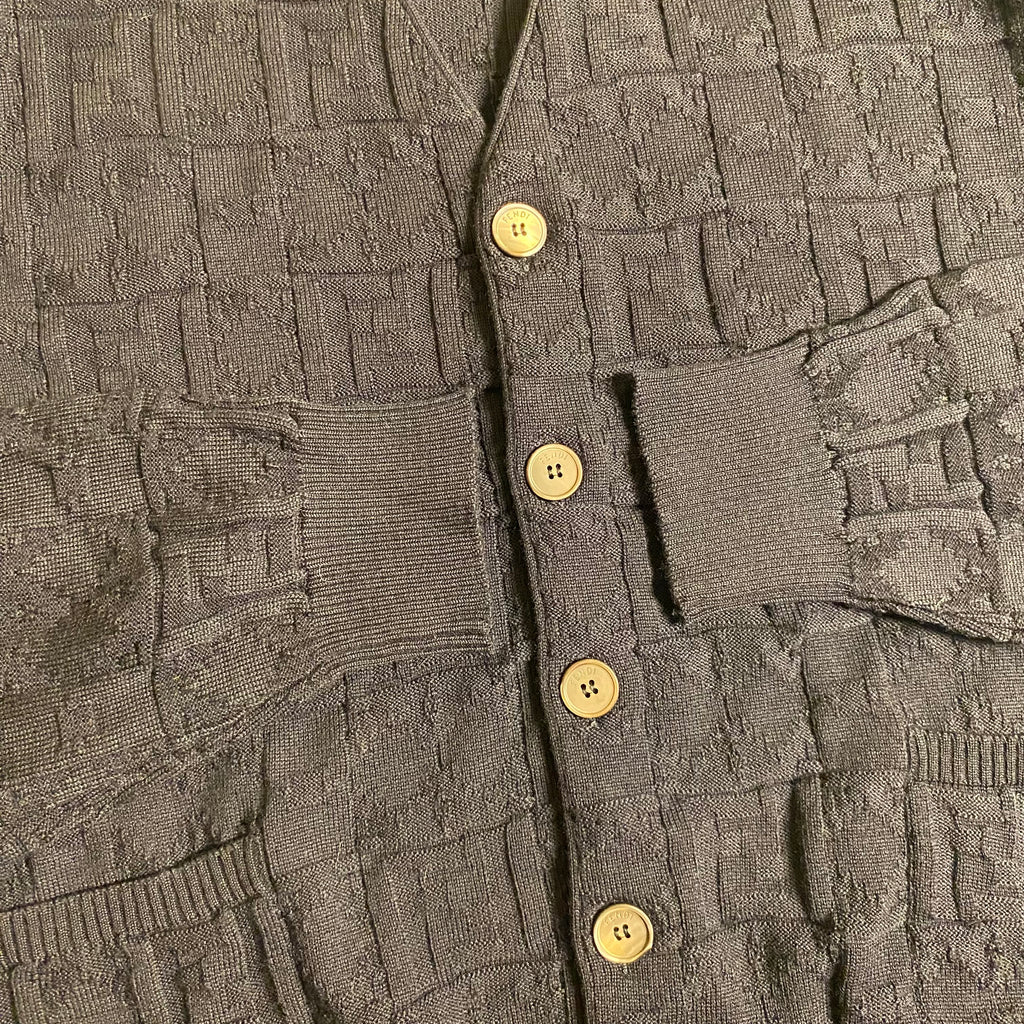 Fendi Zucca monogram textured wool cardigan