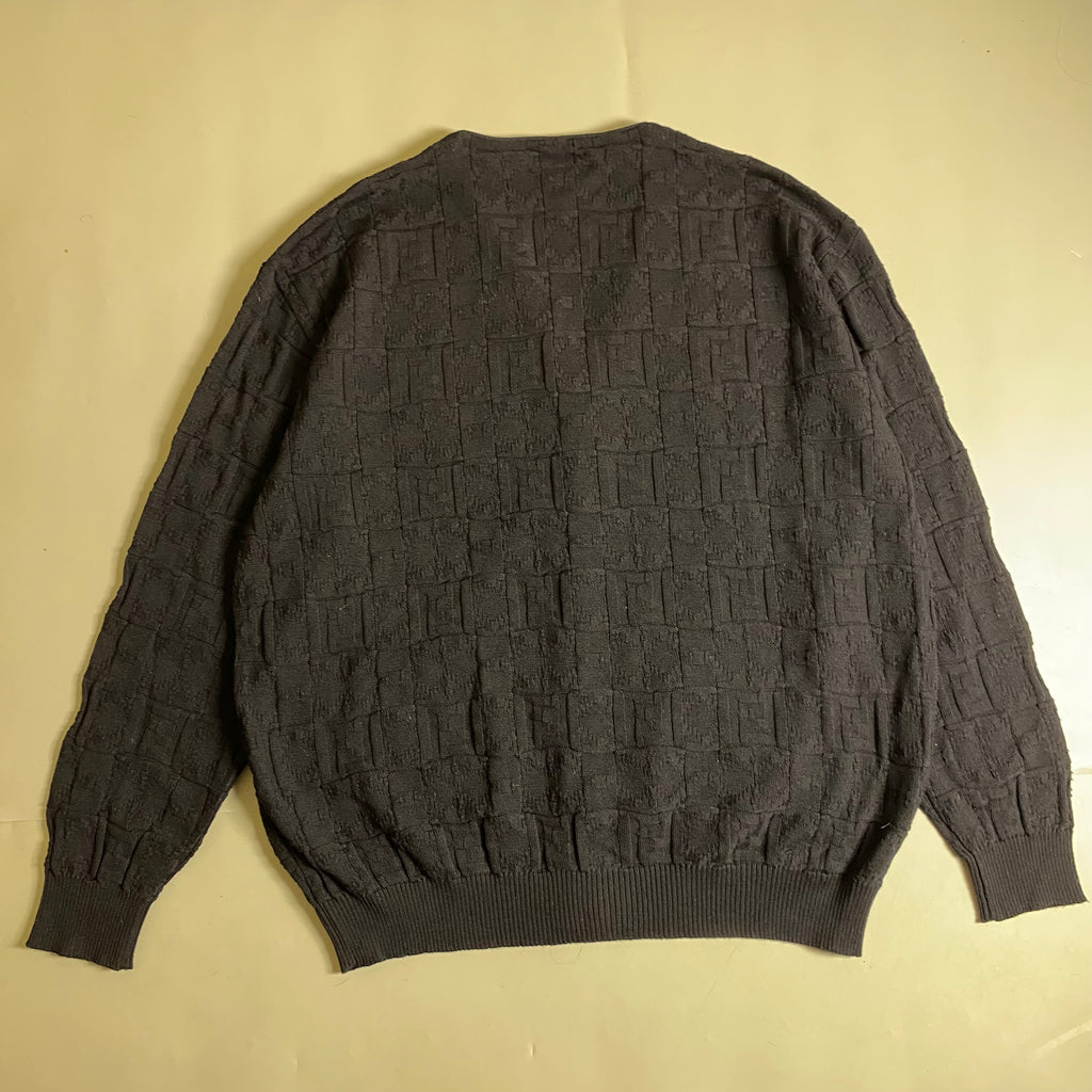 Fendi Zucca monogram textured wool cardigan