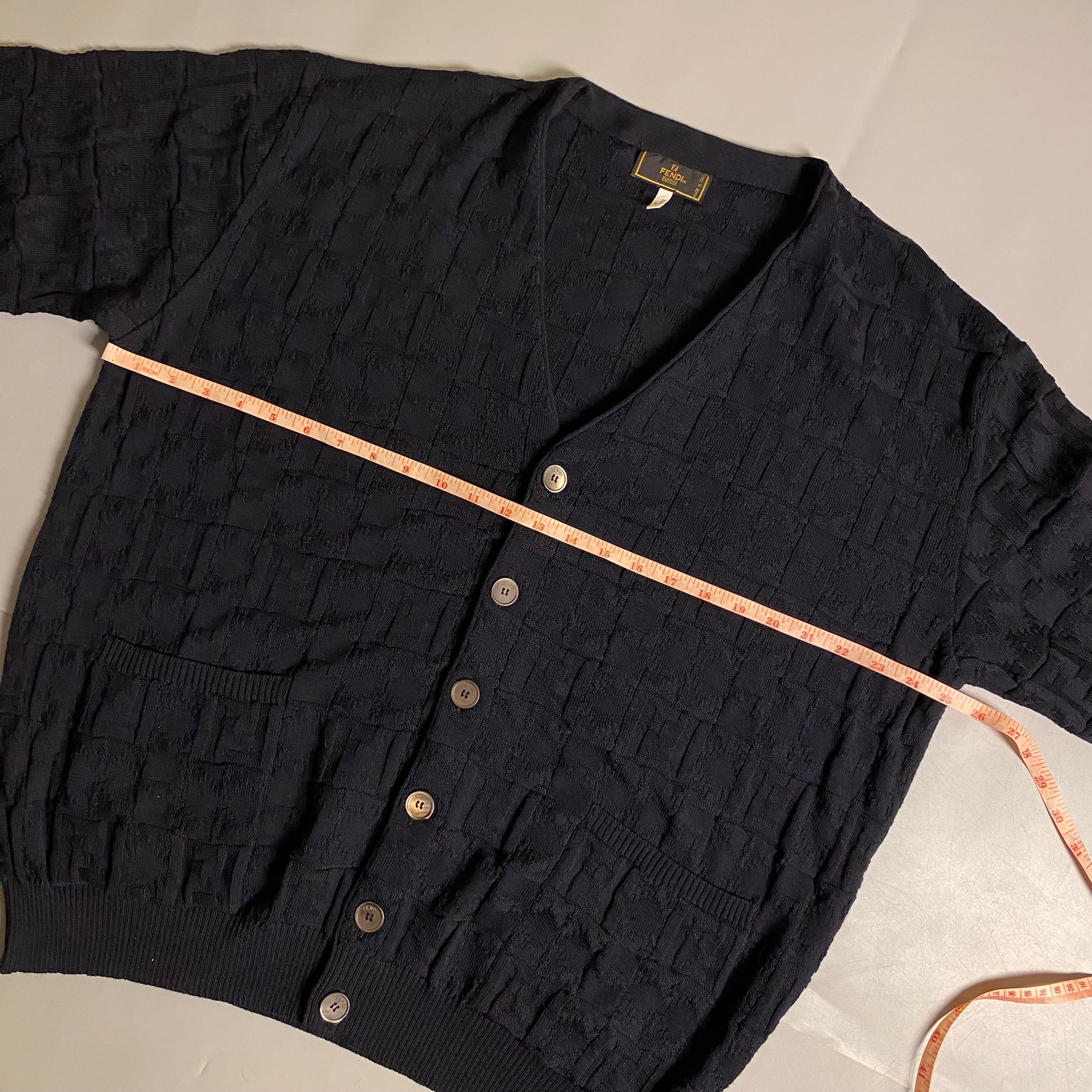 Fendi Zucca monogram textured wool cardigan