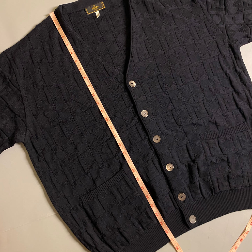 Fendi Zucca monogram textured wool cardigan