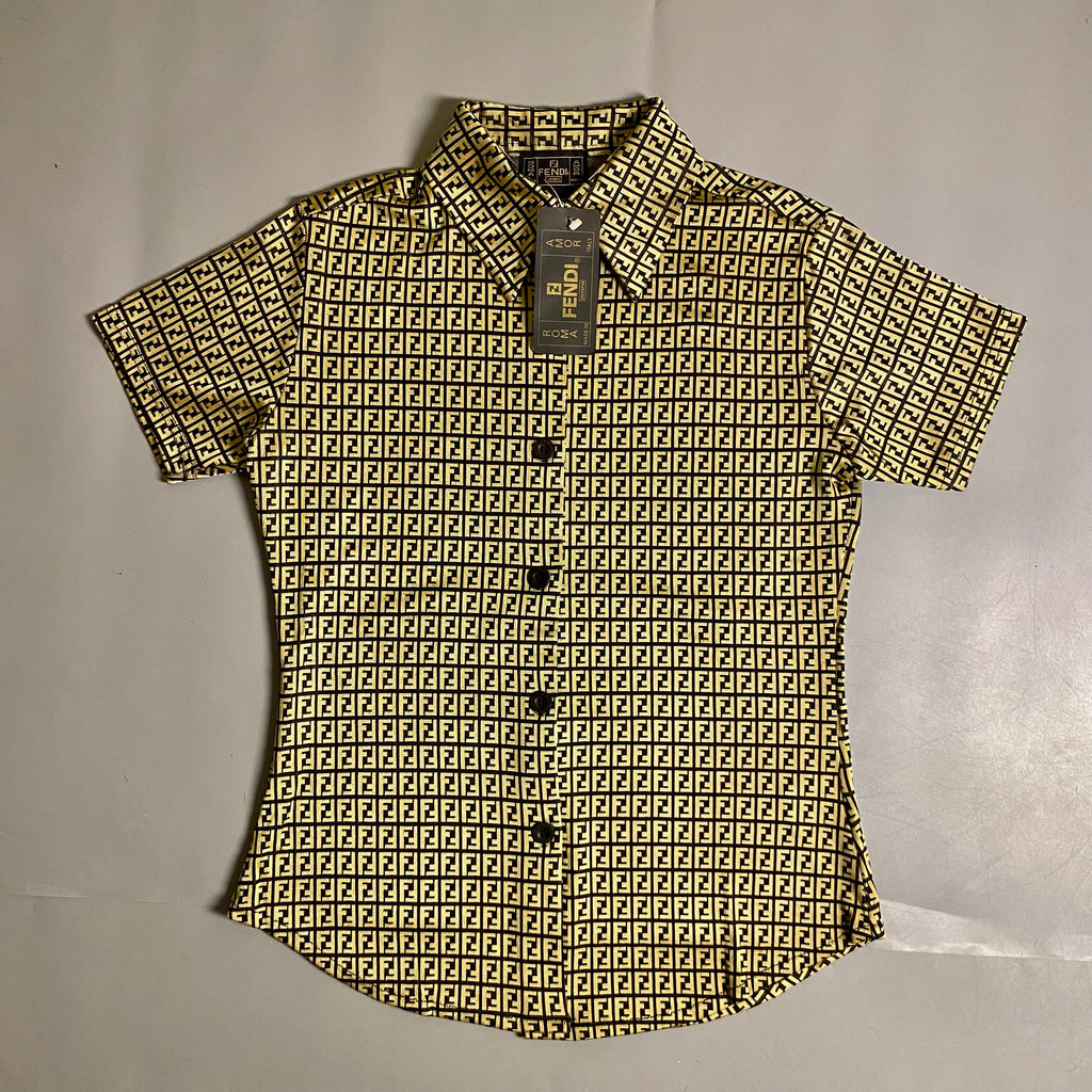 Fendi Zucca Monogram short-sleeve button-down shirt
