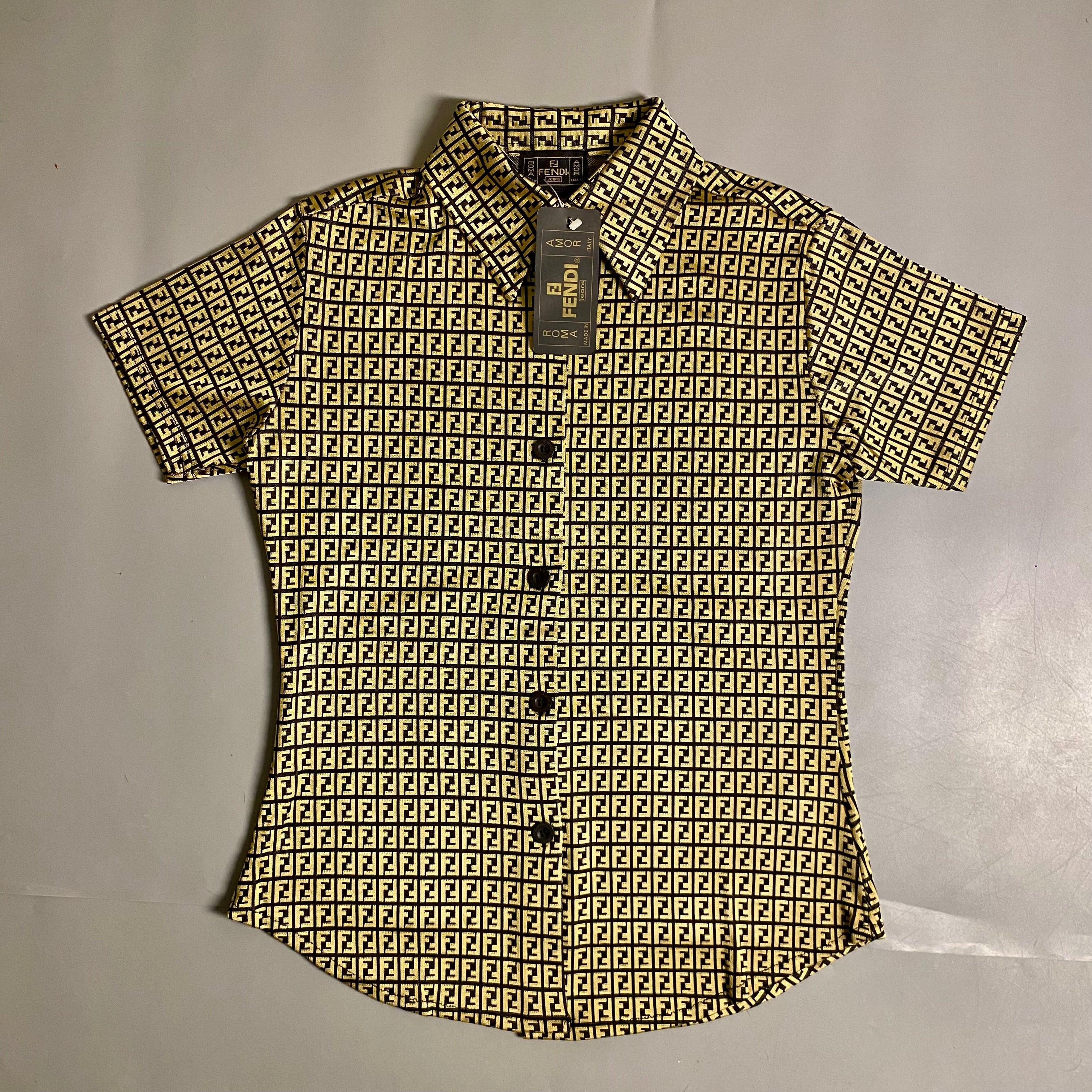 Fendi Zucca Monogram short-sleeve button-down shirt