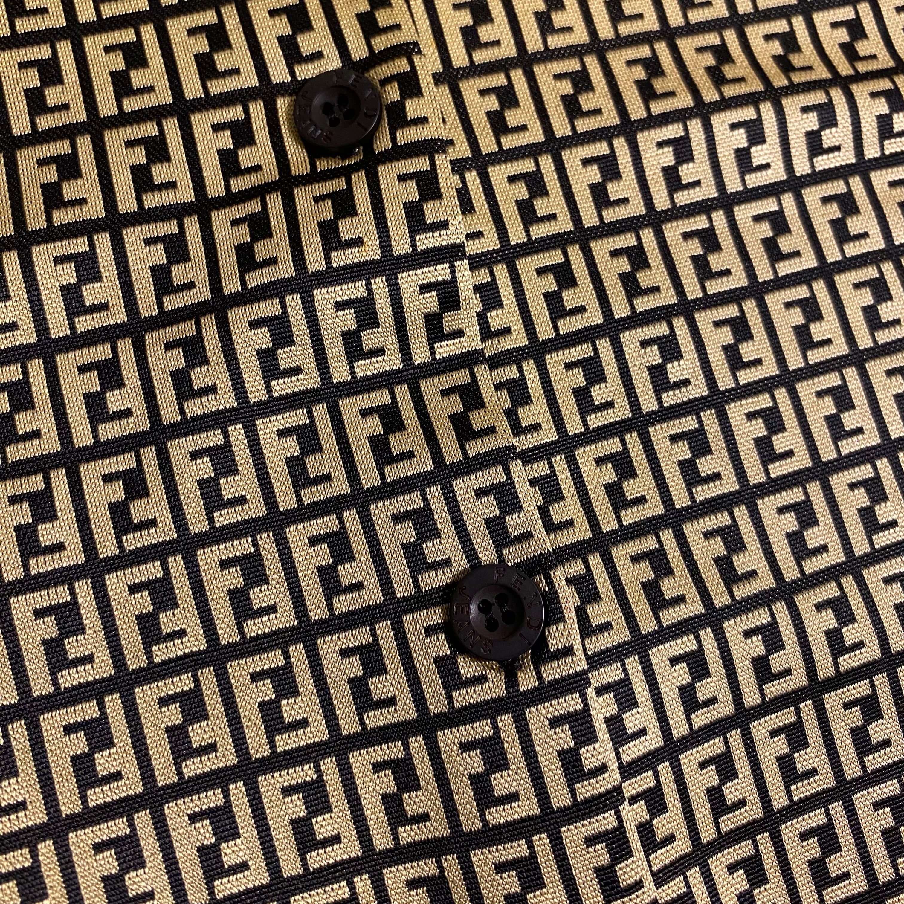 Fendi Zucca Monogram short-sleeve button-down shirt
