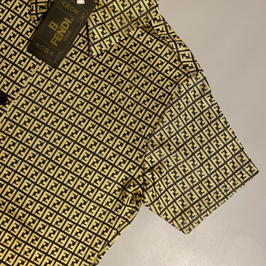 Fendi Zucca Monogram short-sleeve button-down shirt