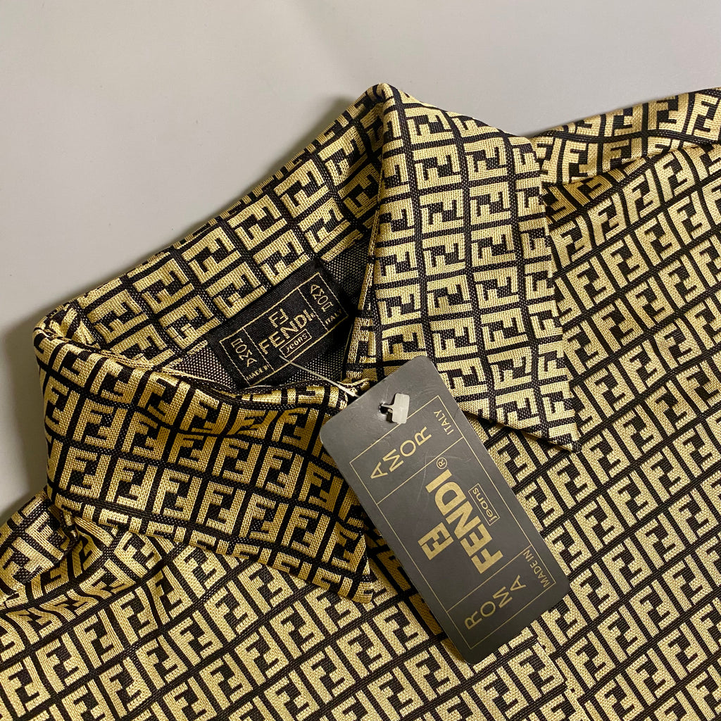 Fendi Zucca Monogram short-sleeve button-down shirt