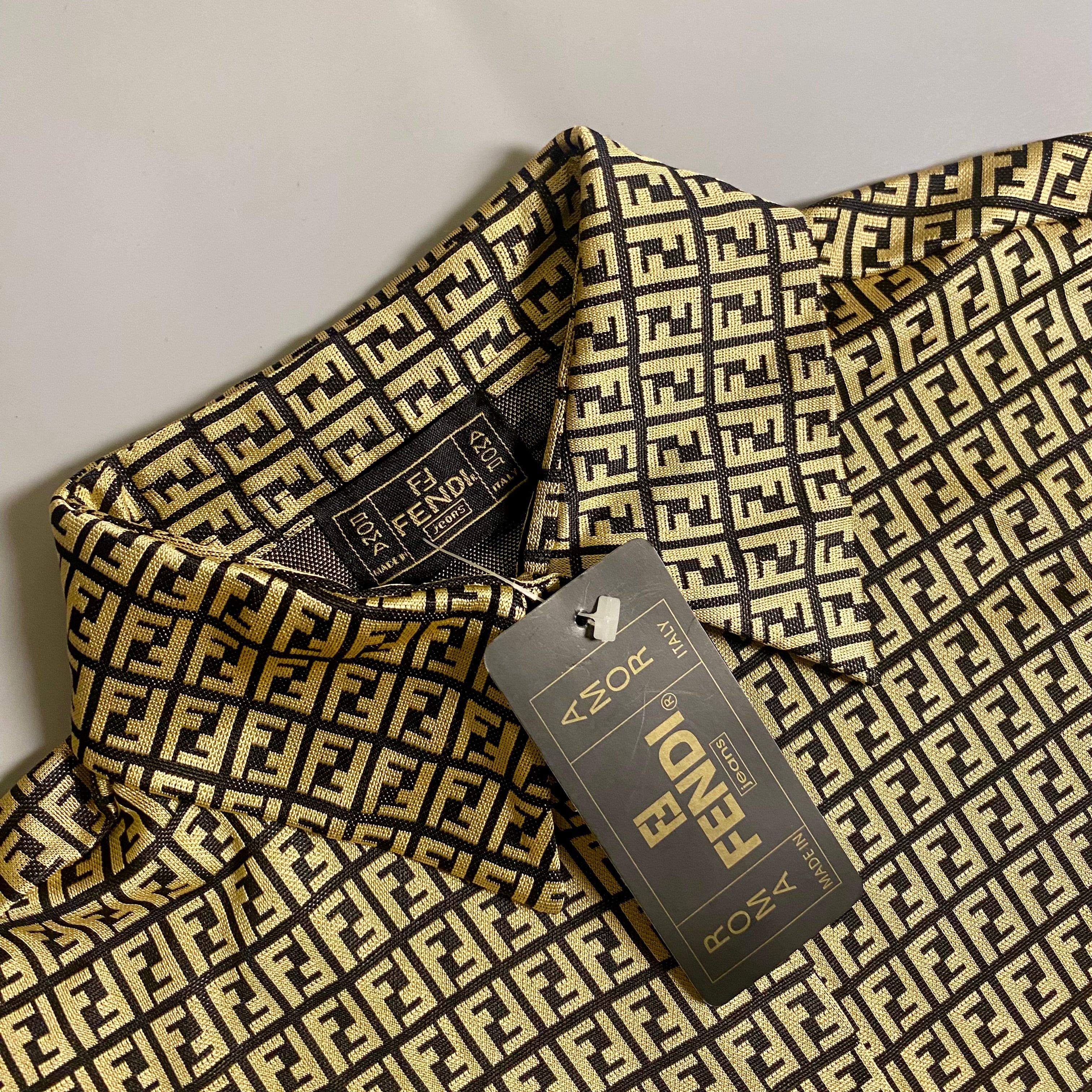 Fendi Zucca Monogram short-sleeve button-down shirt
