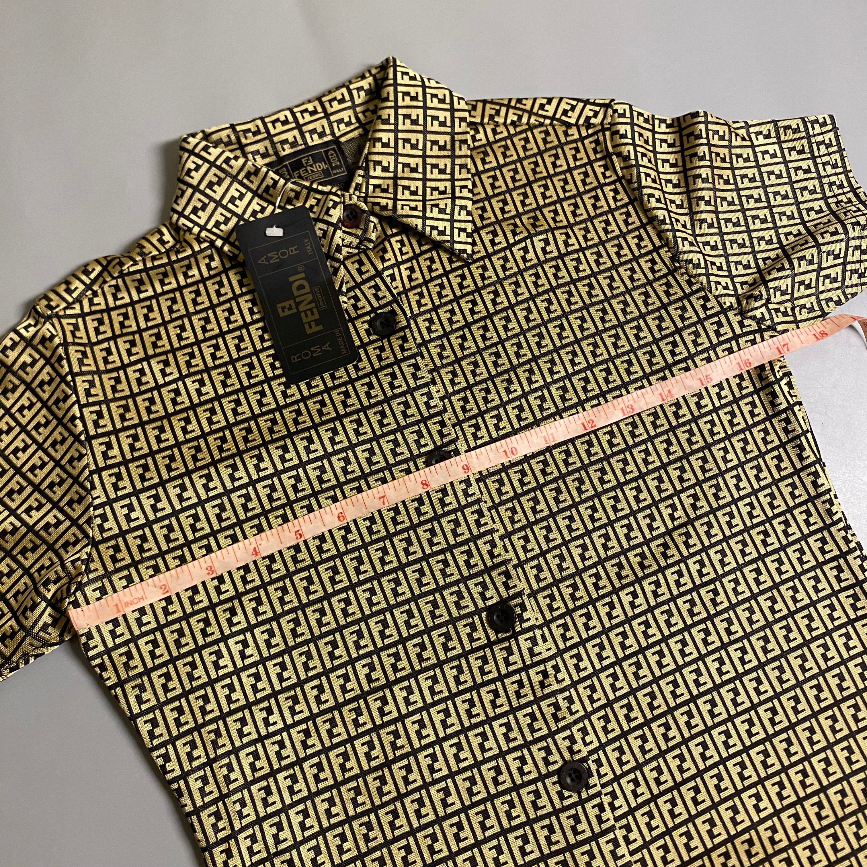 Fendi Zucca Monogram short-sleeve button-down shirt