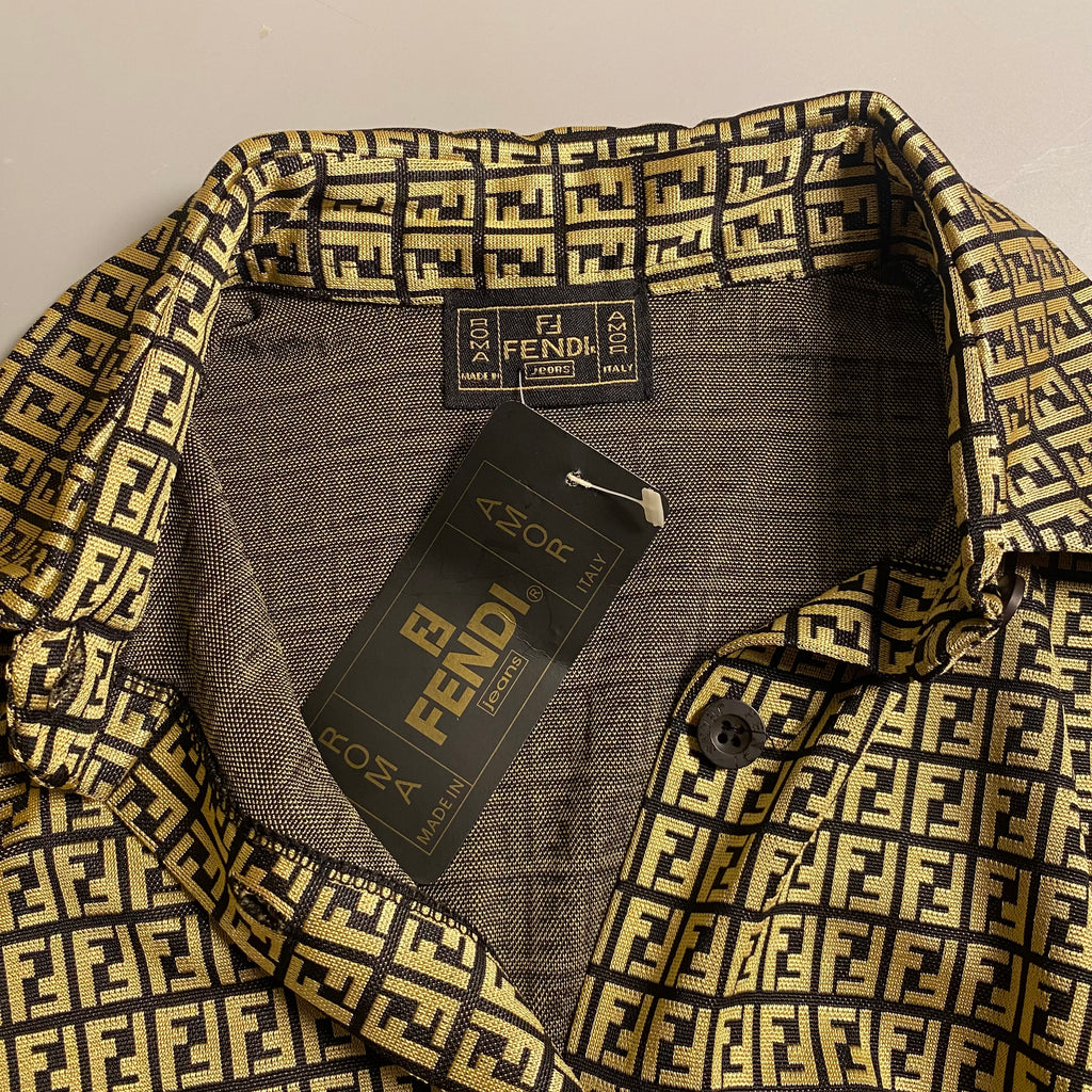 Fendi Zucca Monogram short-sleeve button-down shirt