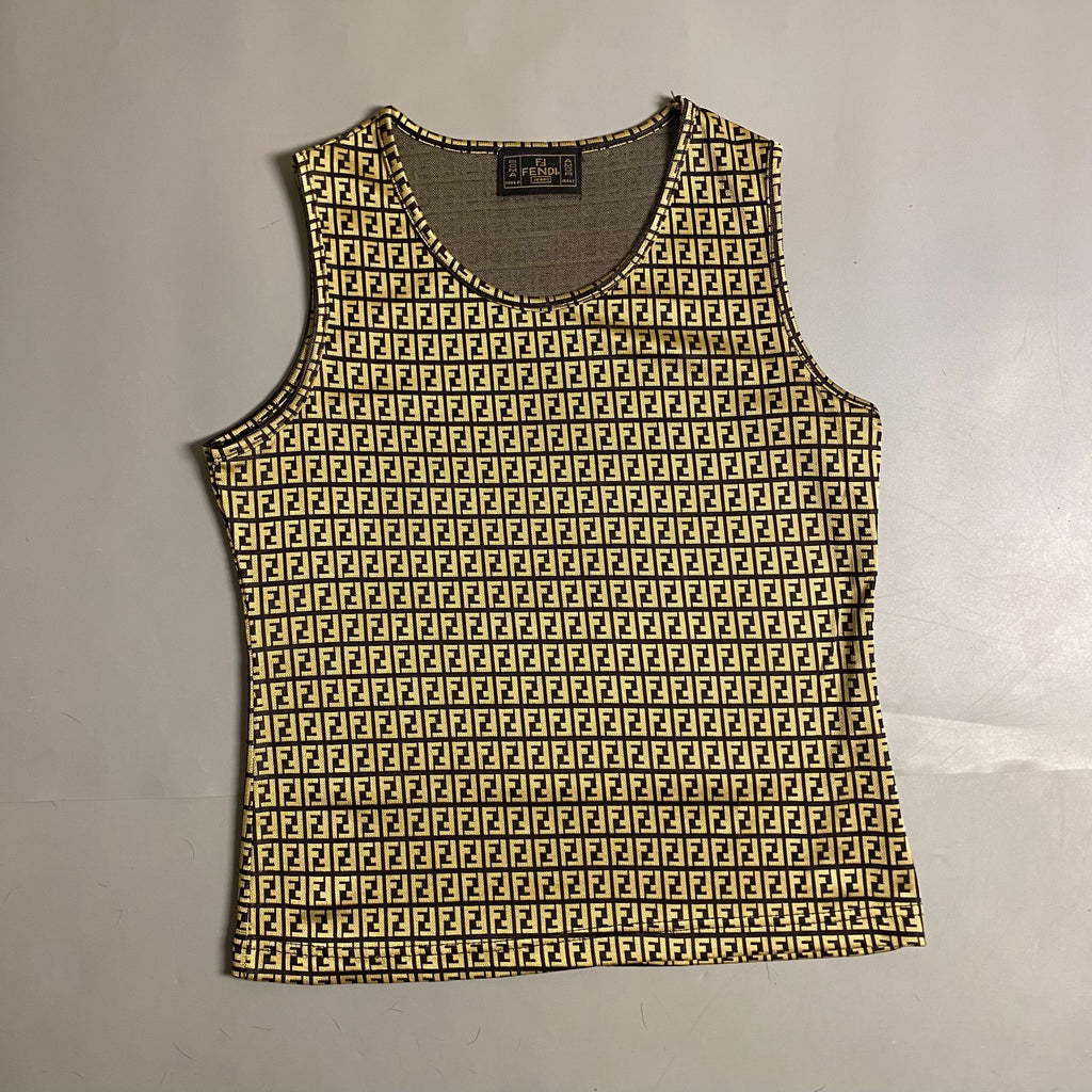 Fendi Zucca/Zucchino monogram knit tank top