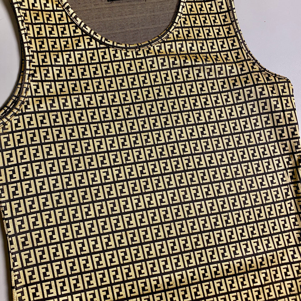 Fendi Zucca/Zucchino monogram knit tank top