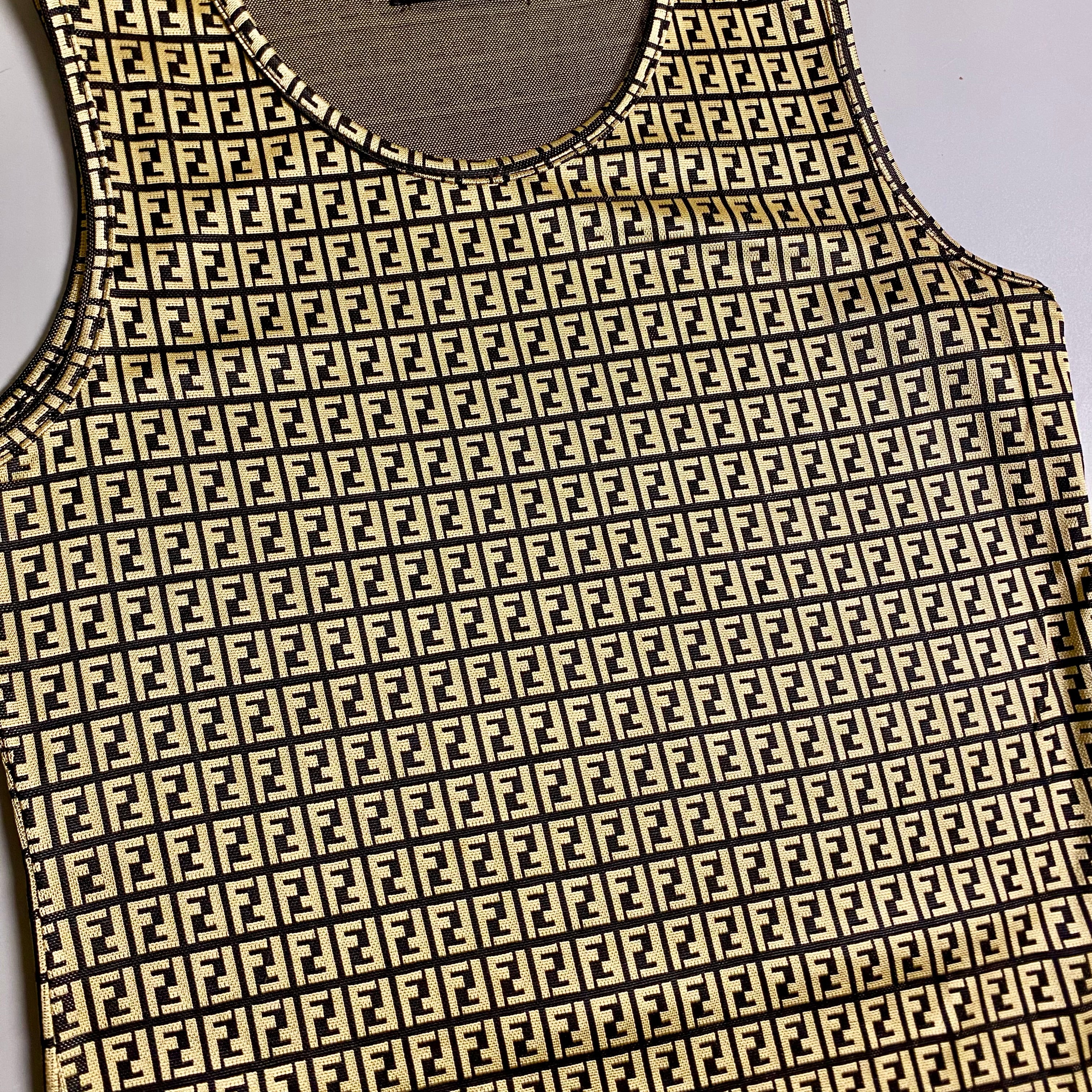 Fendi Zucca/Zucchino monogram knit tank top
