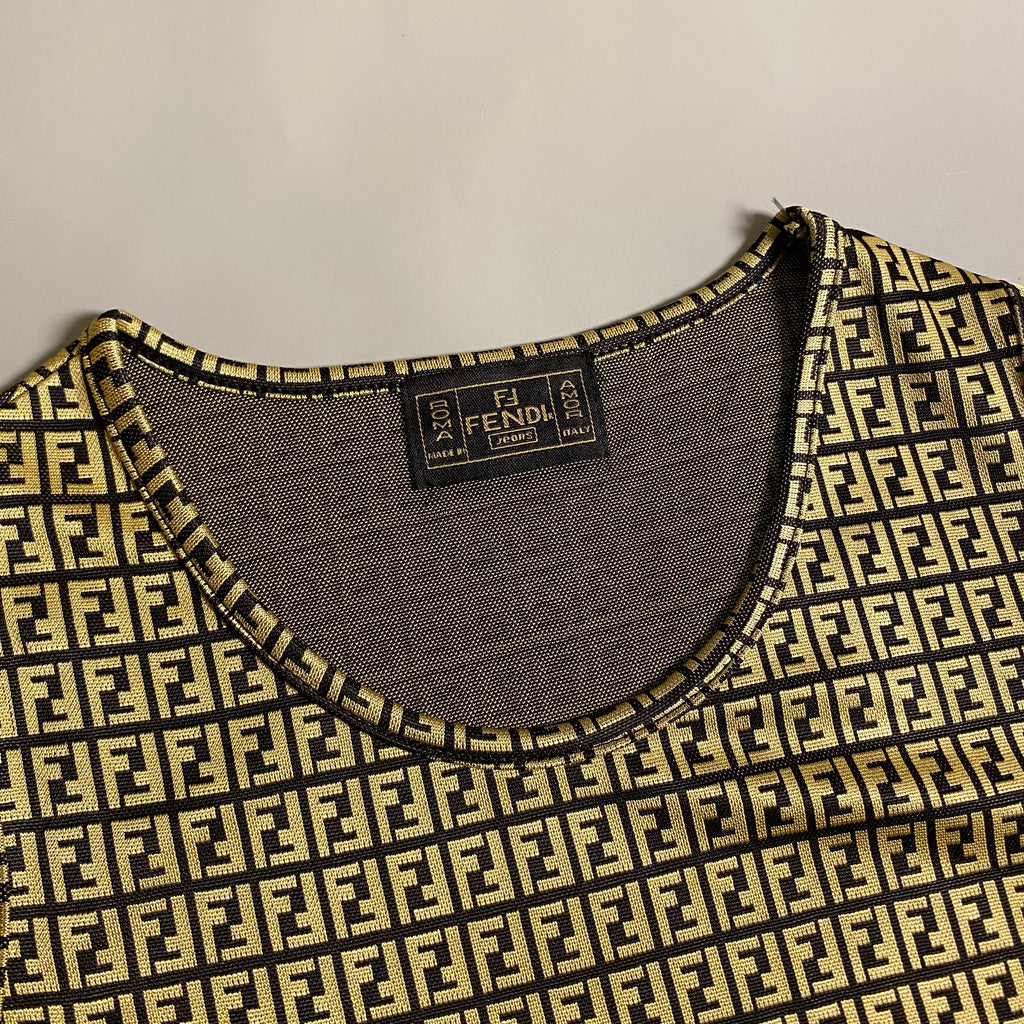 Fendi Zucca/Zucchino monogram knit tank top