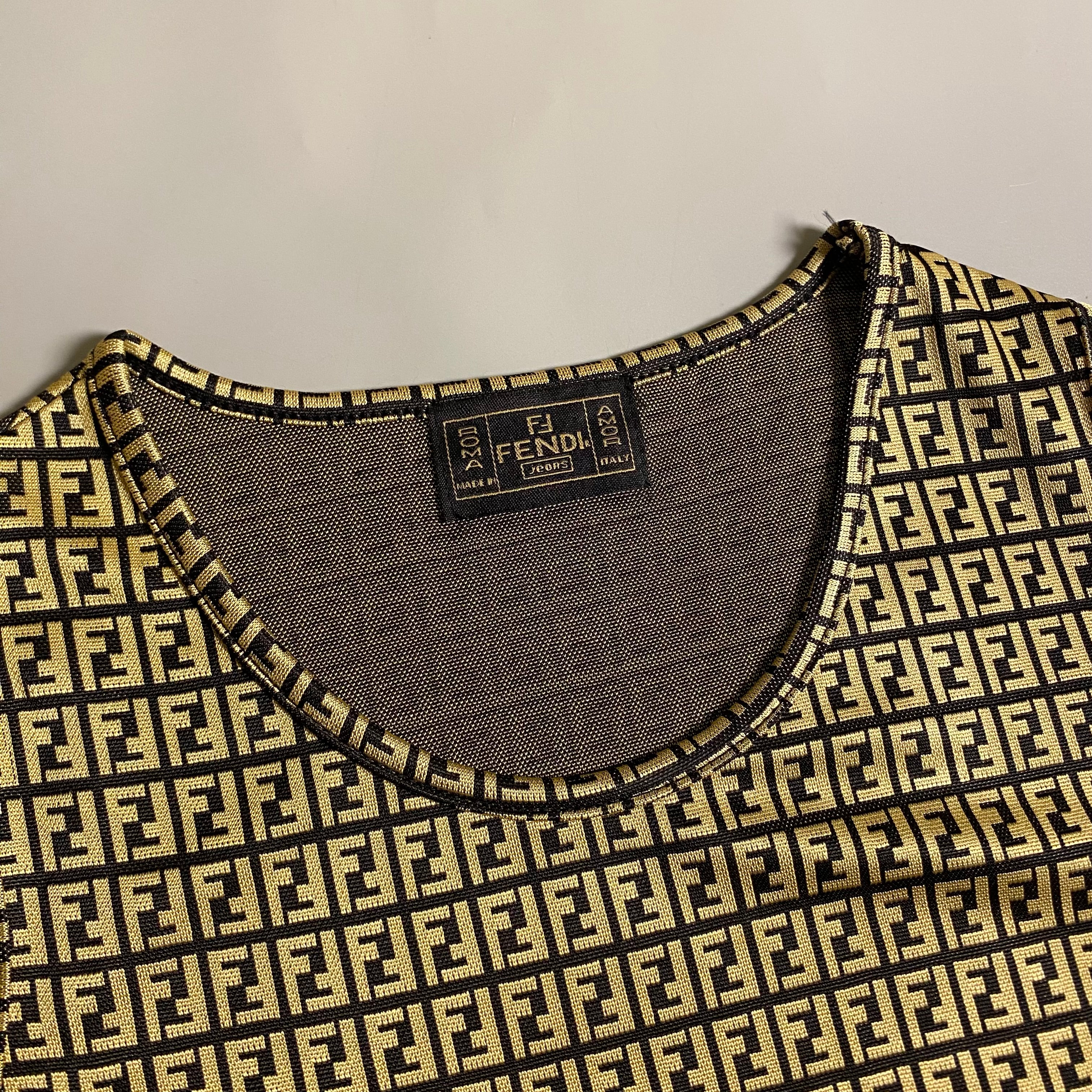 Fendi Zucca/Zucchino monogram knit tank top