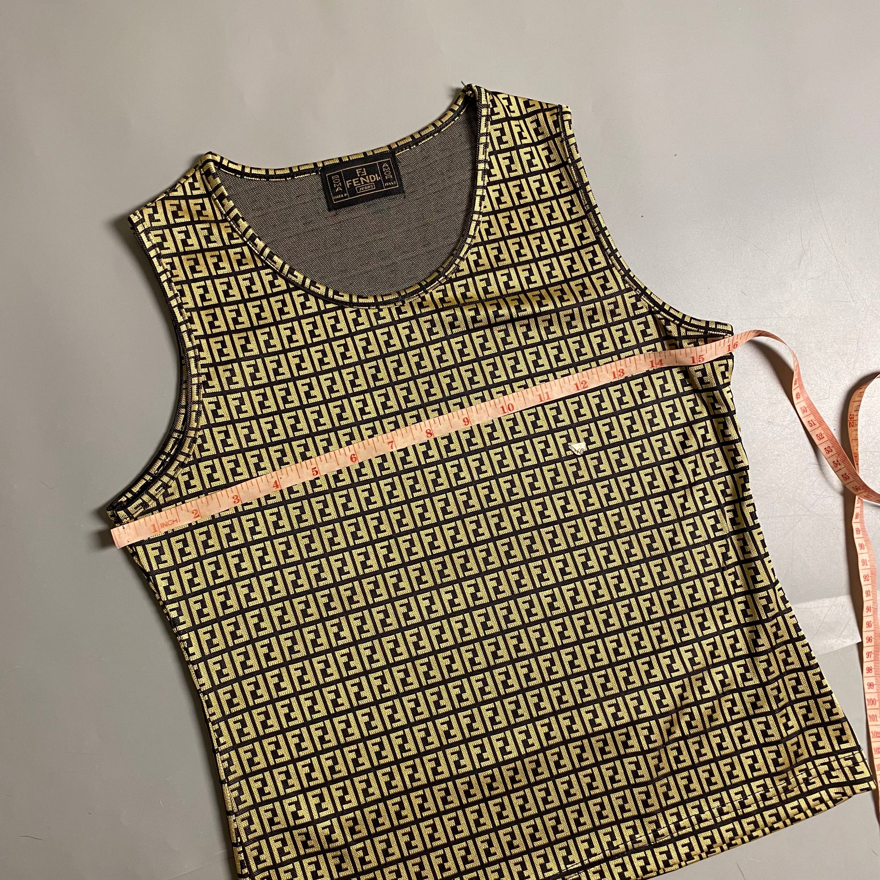 Fendi Zucca/Zucchino monogram knit tank top