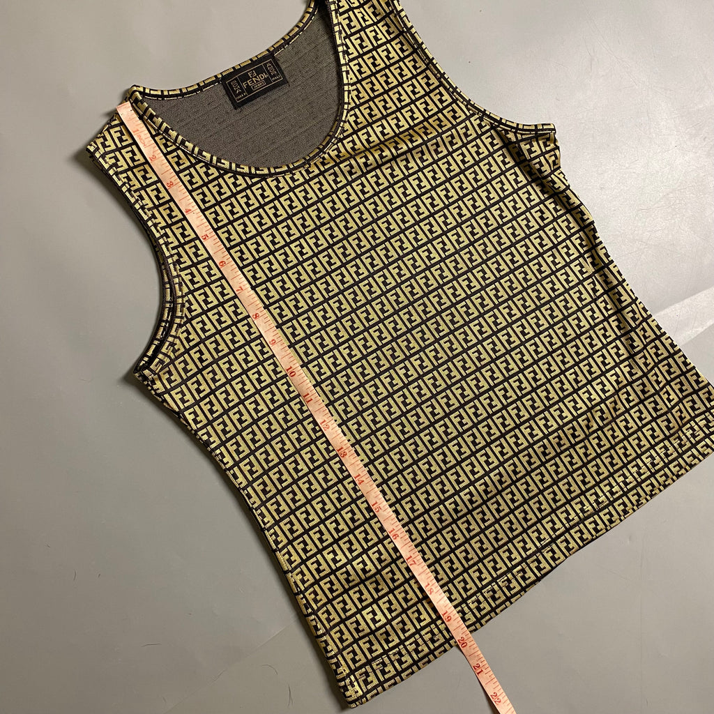 Fendi Zucca/Zucchino monogram knit tank top