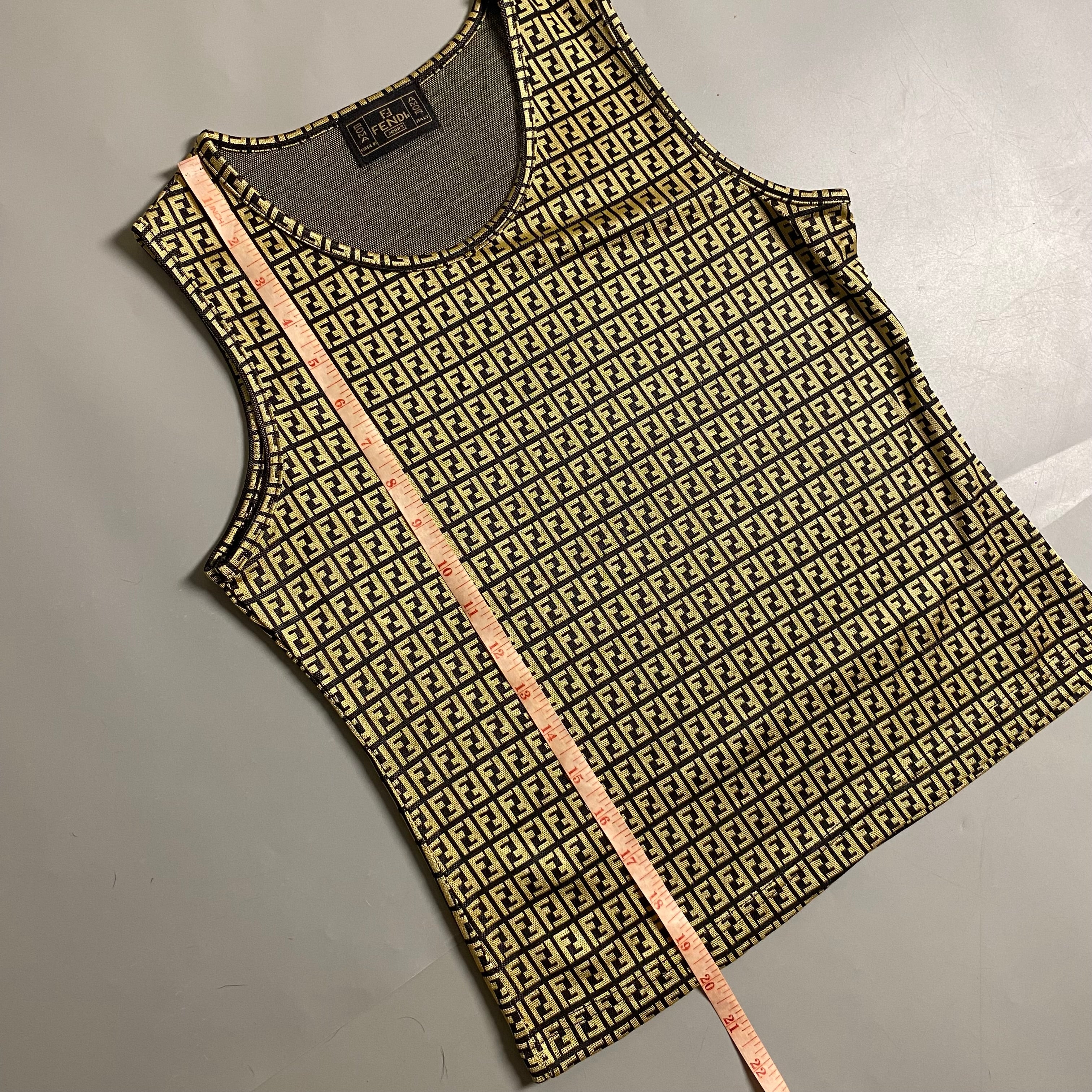 Fendi Zucca/Zucchino monogram knit tank top