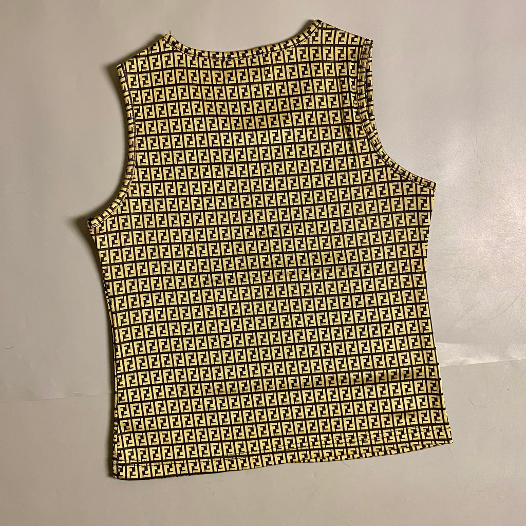 Fendi Zucca/Zucchino monogram knit tank top